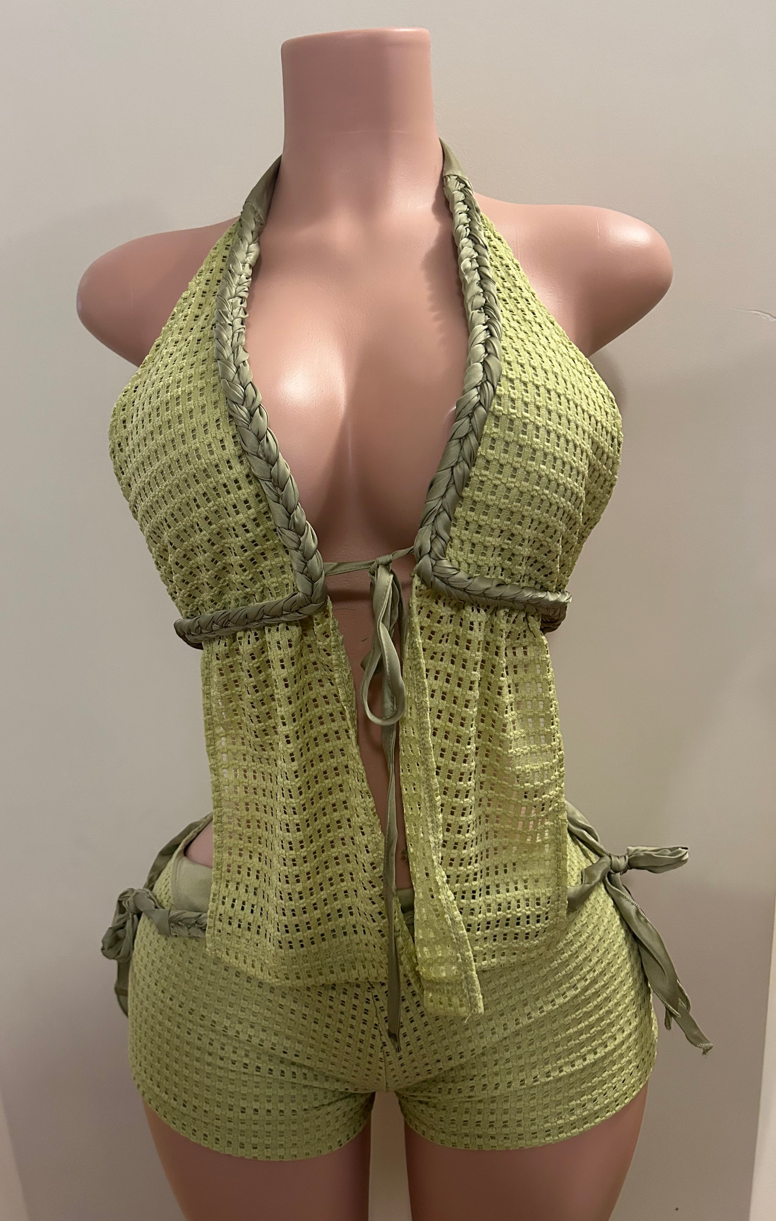Braided Olive Two-Piec