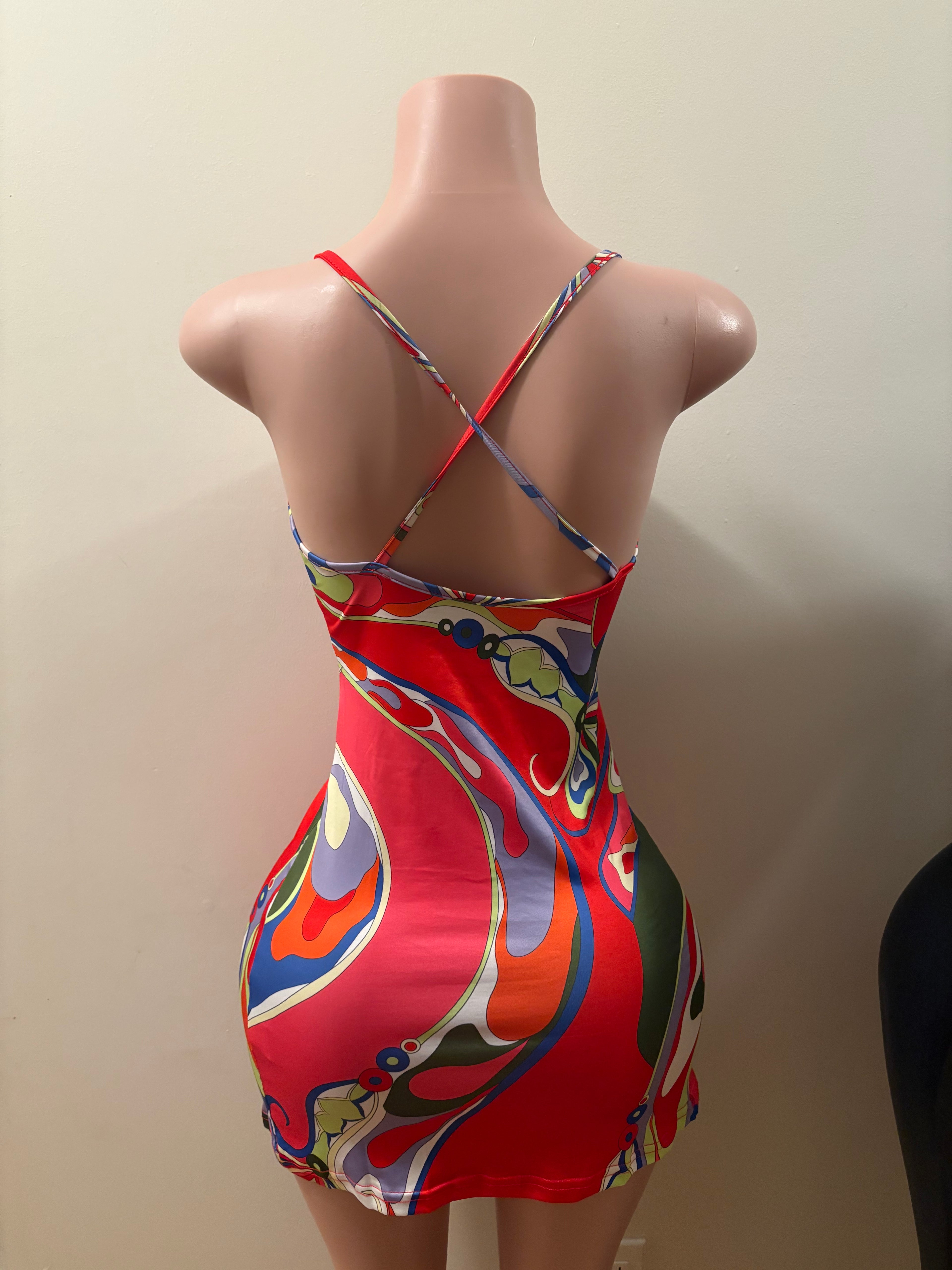Retro Waves Mini Dress