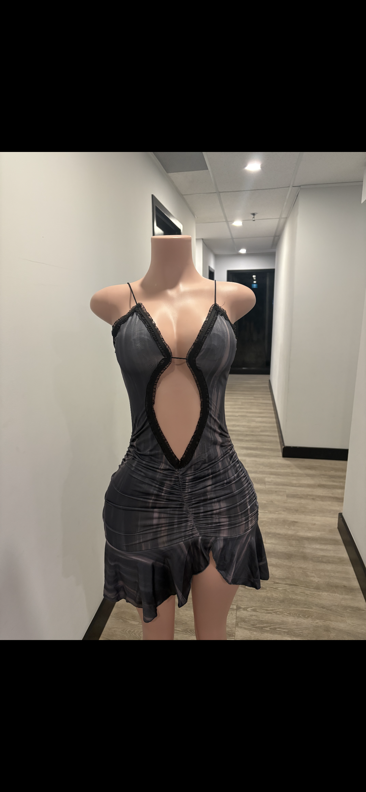 Tie-Dye Cutout Mini Dress