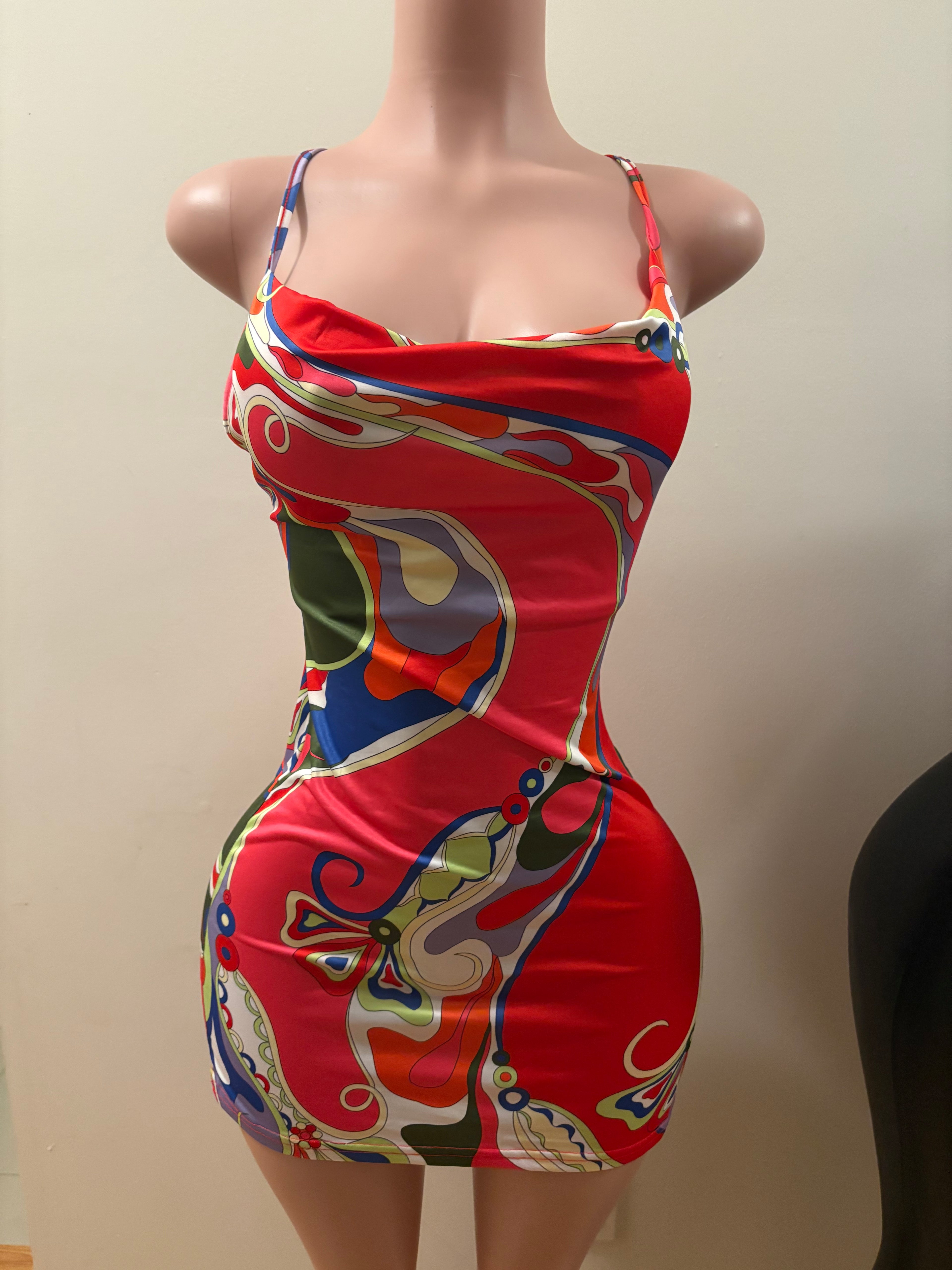 Retro Waves Mini Dress