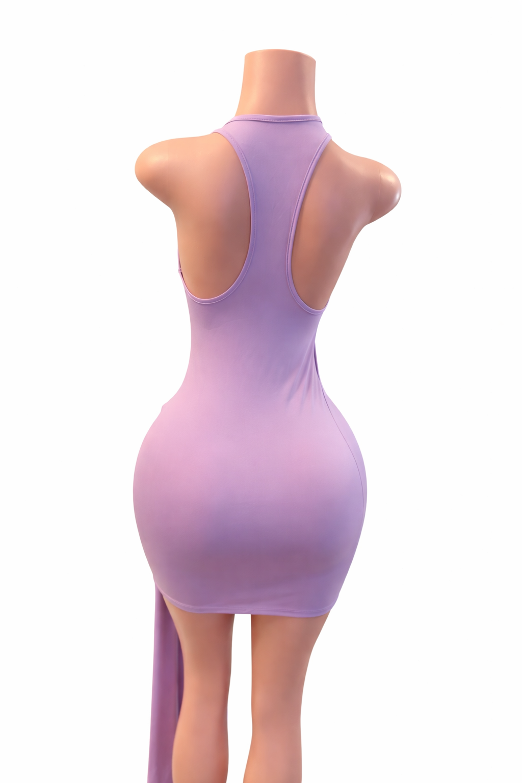 Lilac Drape Mini Dress