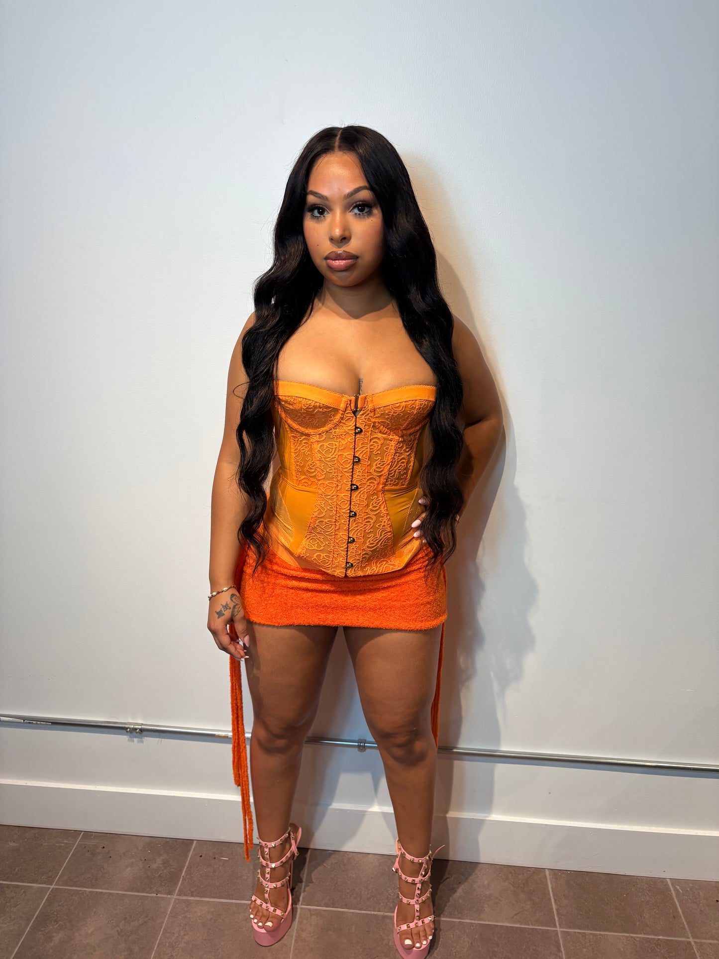Burnt Desire Corset Set