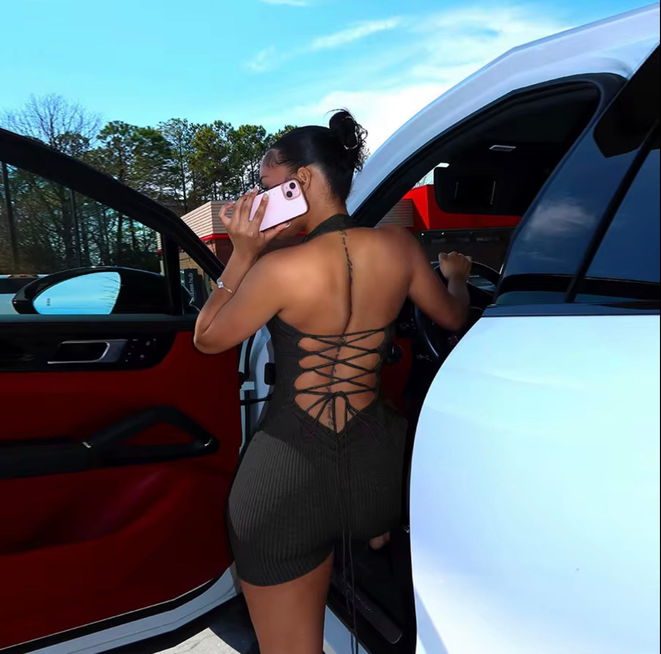 Power Move Halter Romper