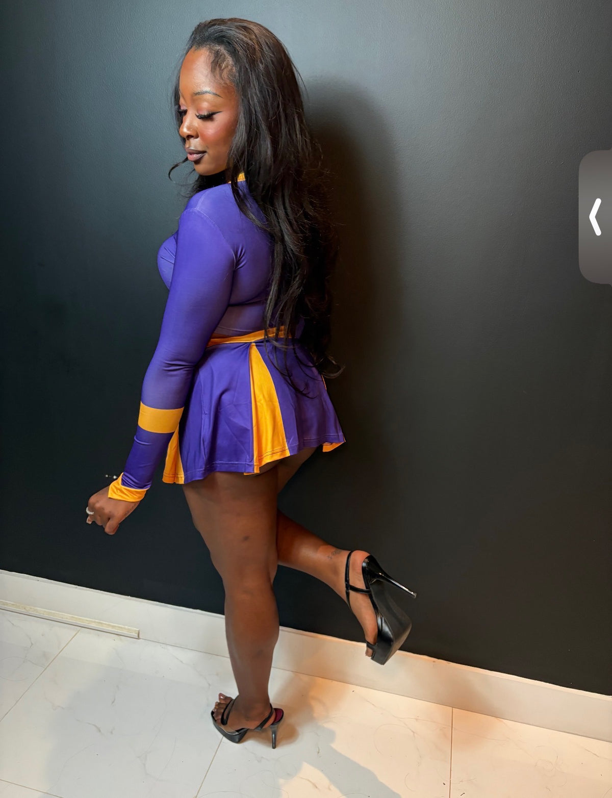 Queen of the Court Cheerleader Costume 💜💛