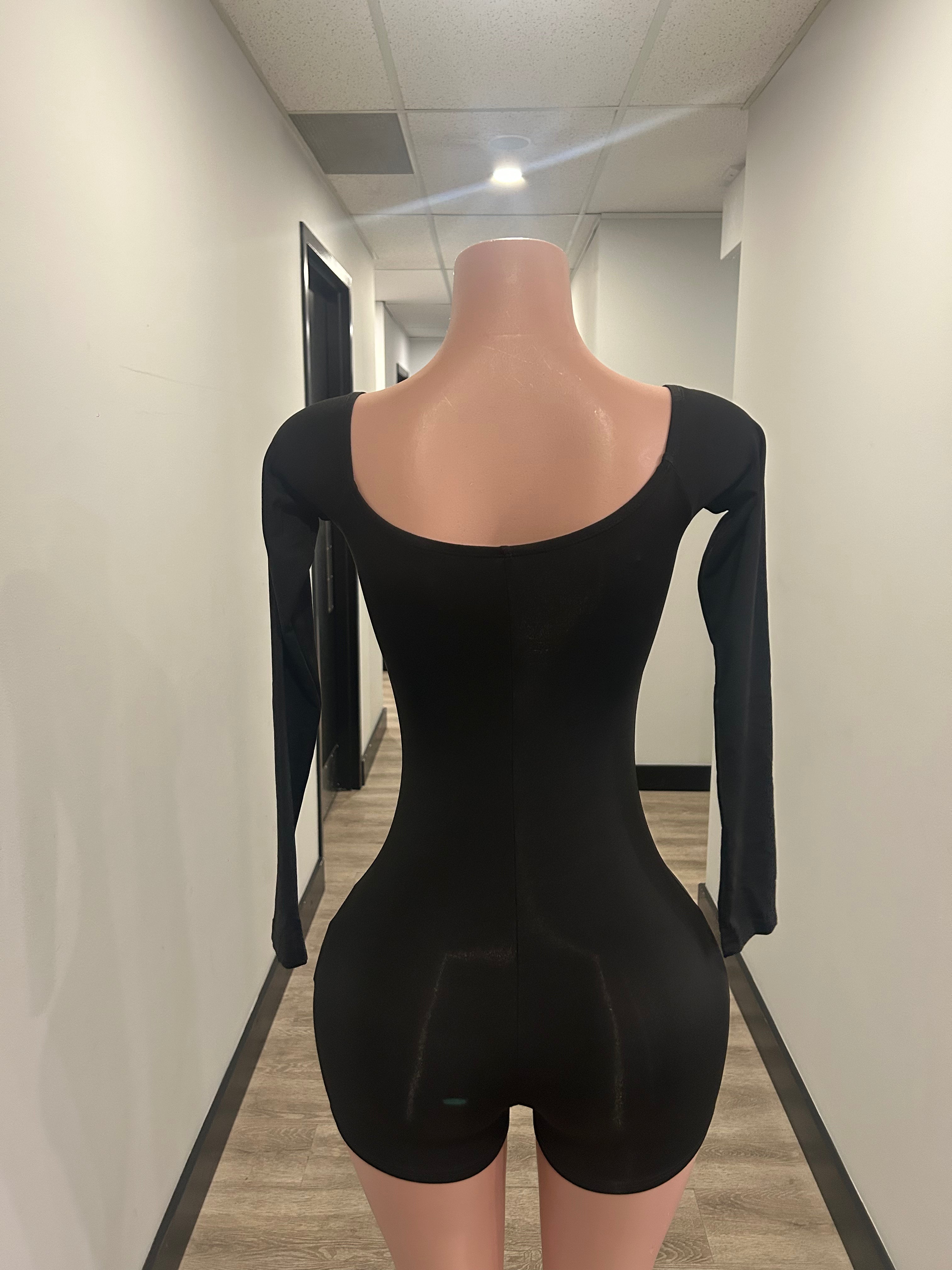 Lace-Up Long Sleeve Romper Jo