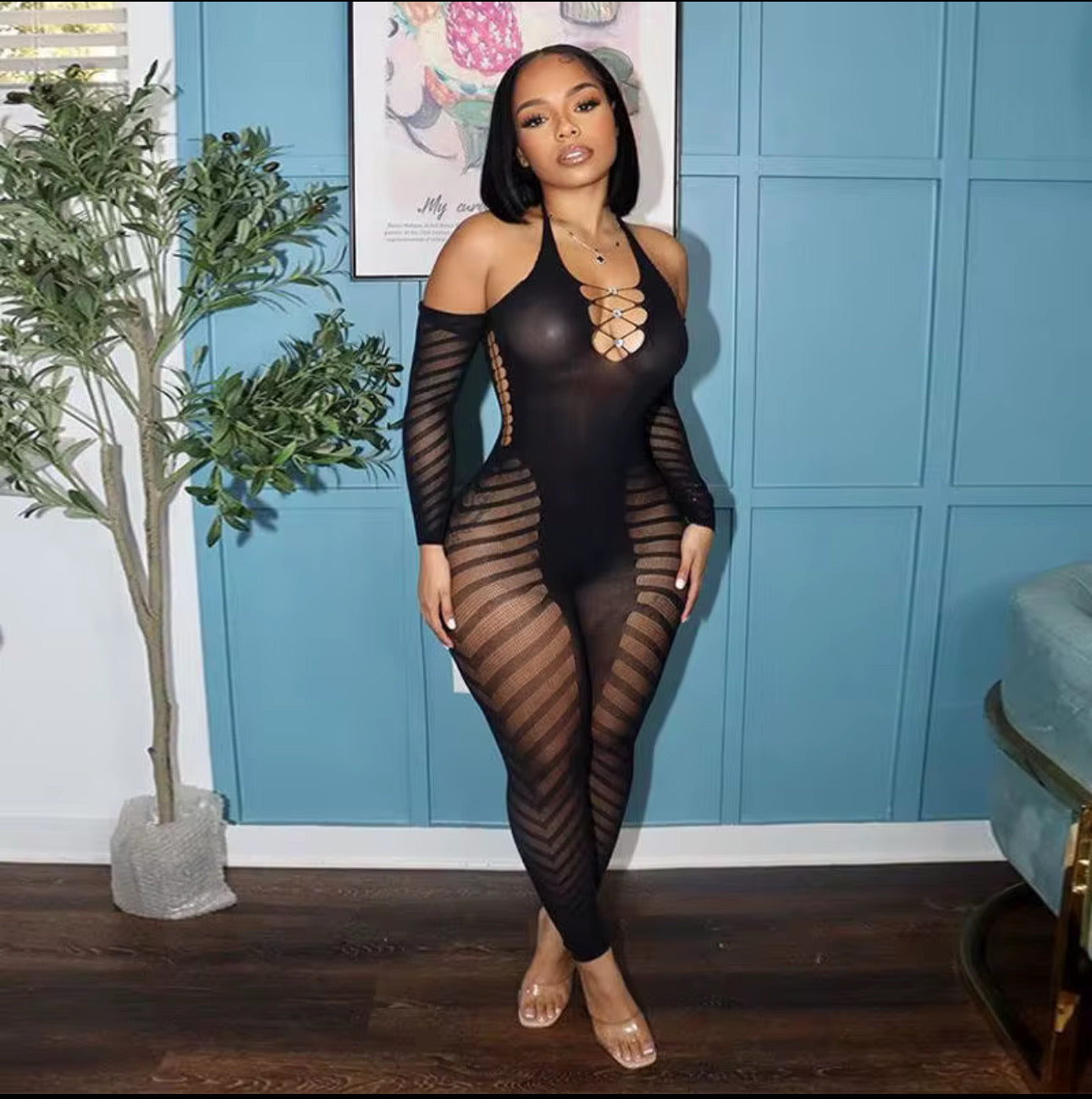 Snatch Mode | Strapless Black Sculpt Jumpsuit