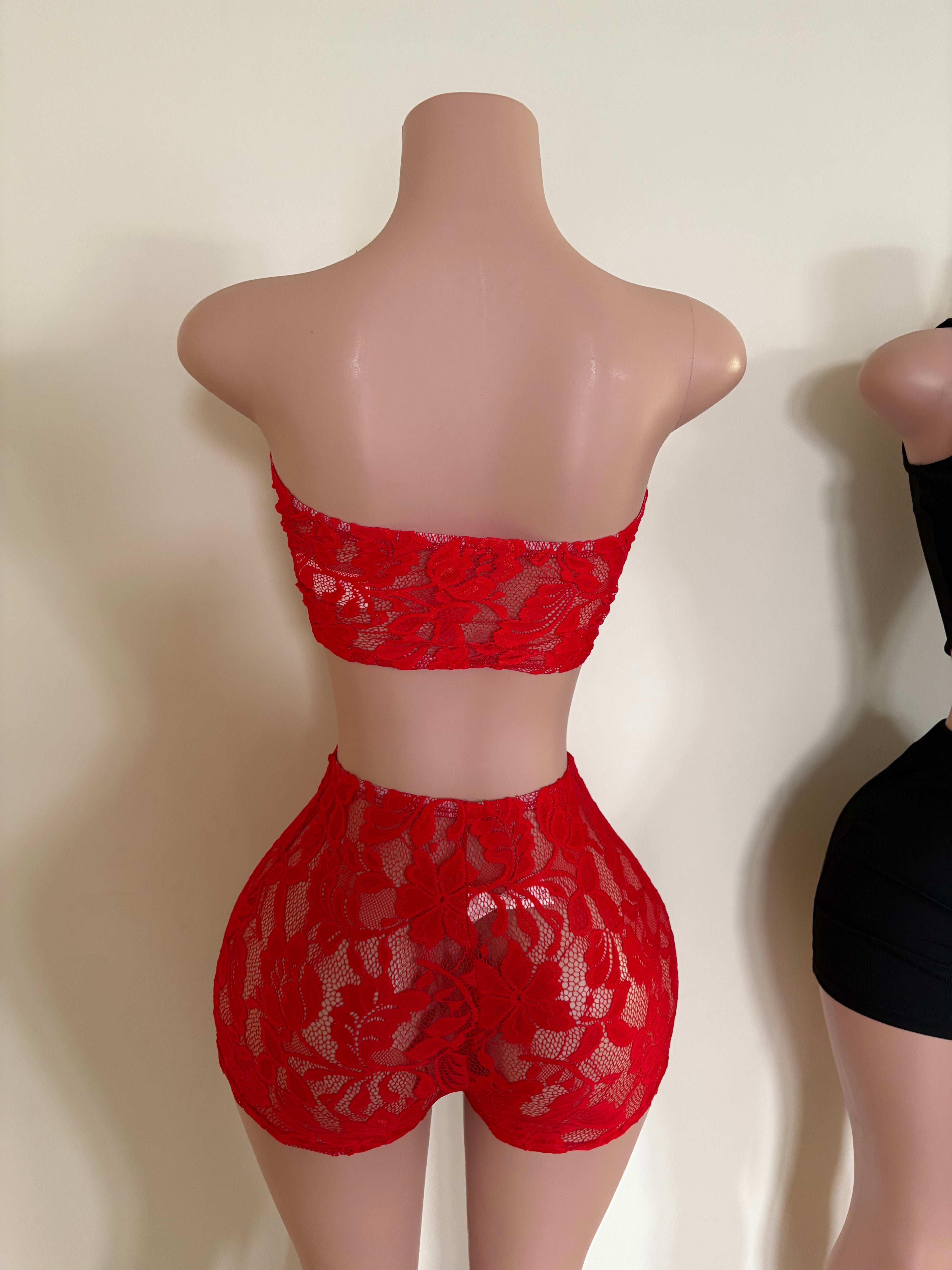 ❤️ Red Lace Romance Set