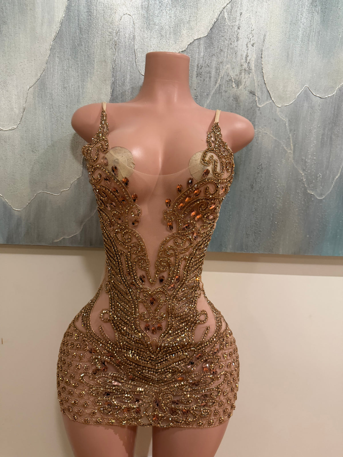 The Golden Goddess Crystal Dress ✨
