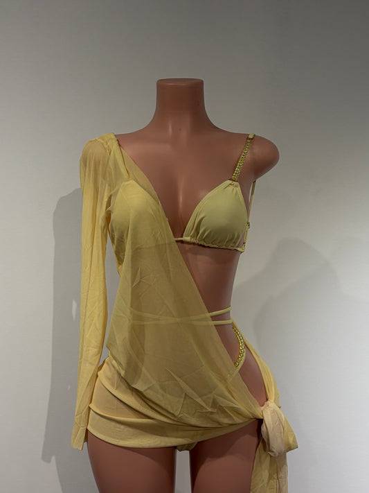 Golden Hour Mesh Cover-Up Set.