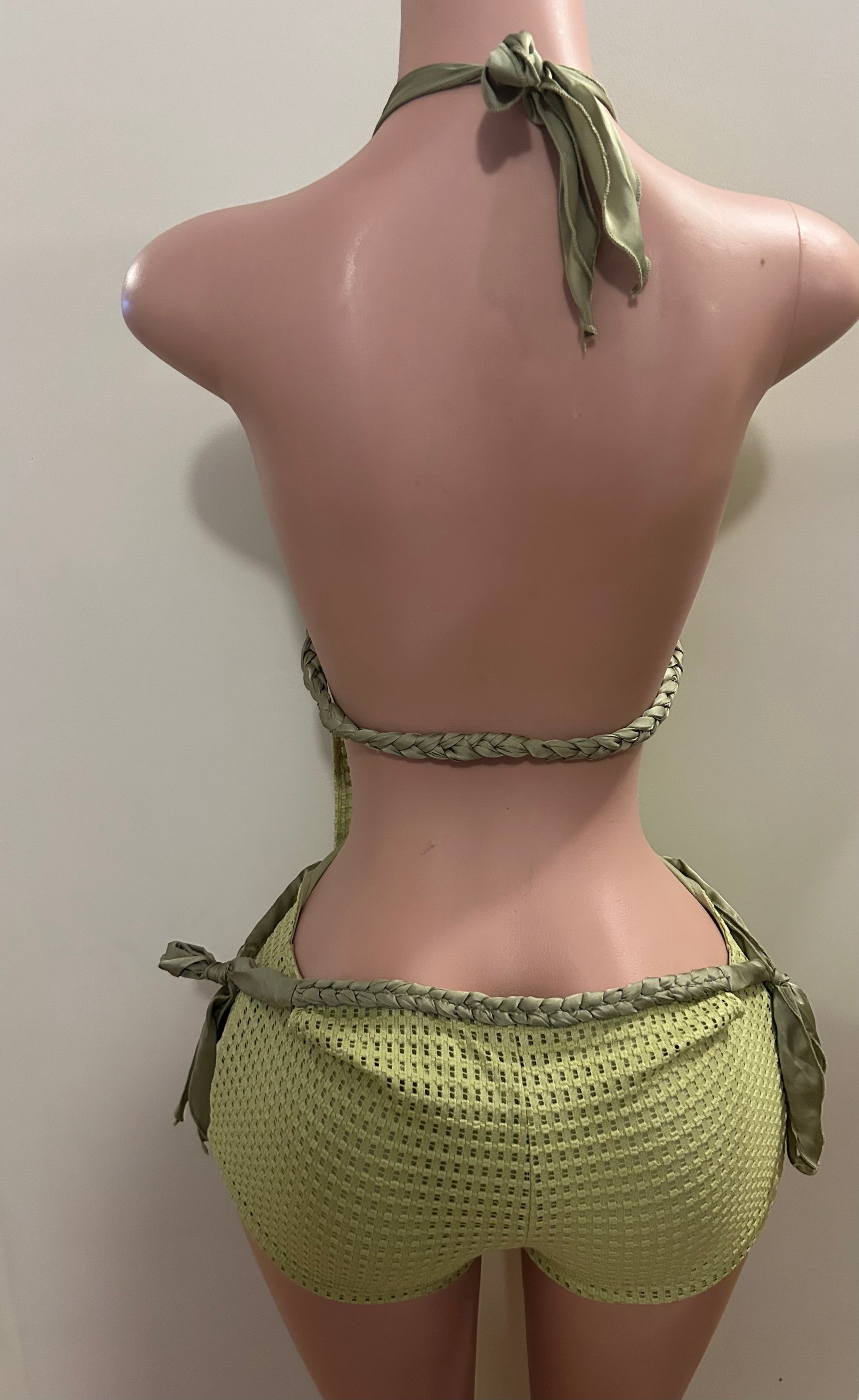Braided Olive Two-Piec