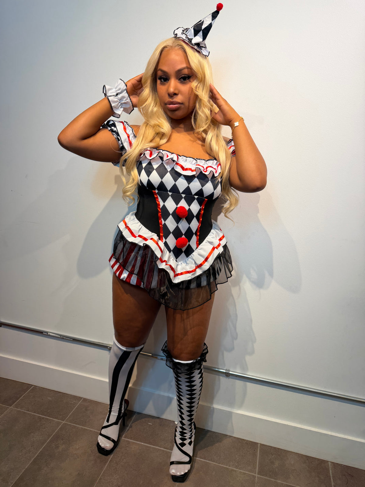 Miss Mischief Harlequin Costume