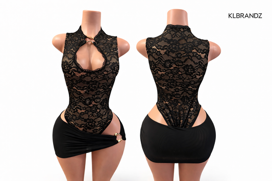 Lace Cut-Out 2 Piece Set