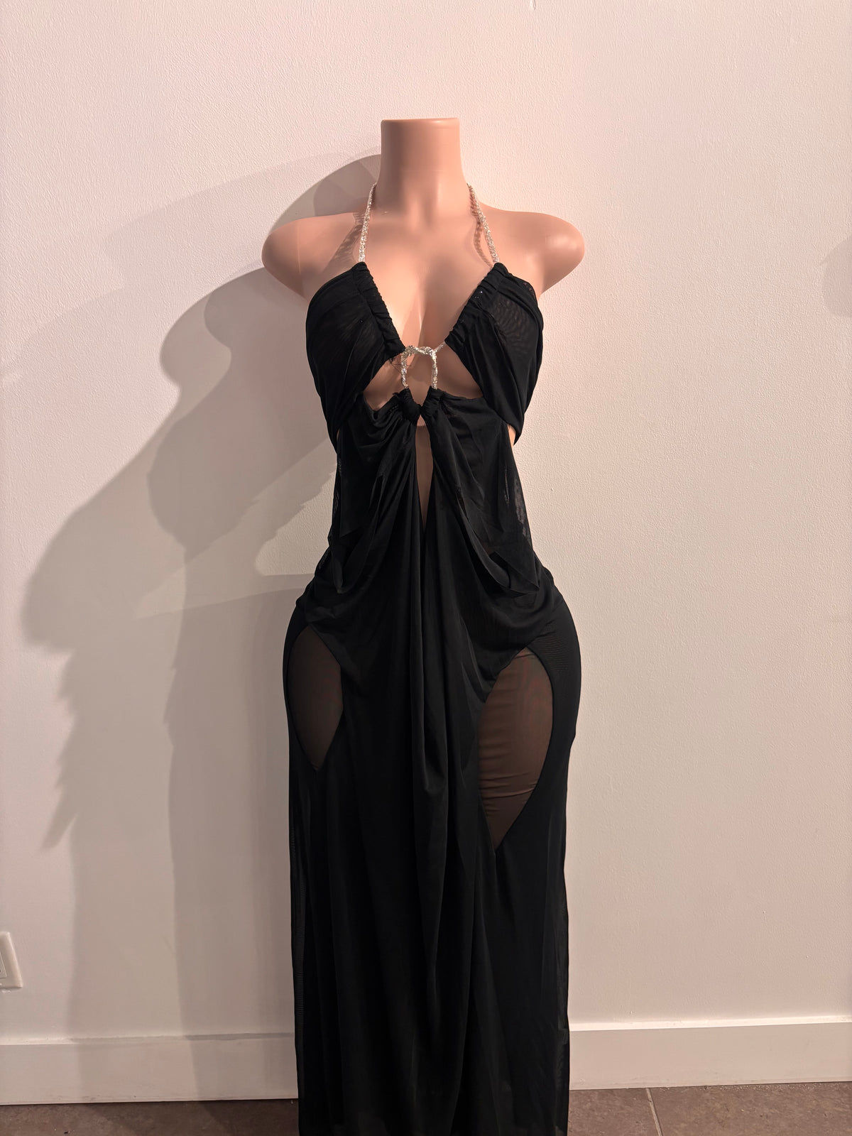 After Dark Rhinestone Maxi Dress