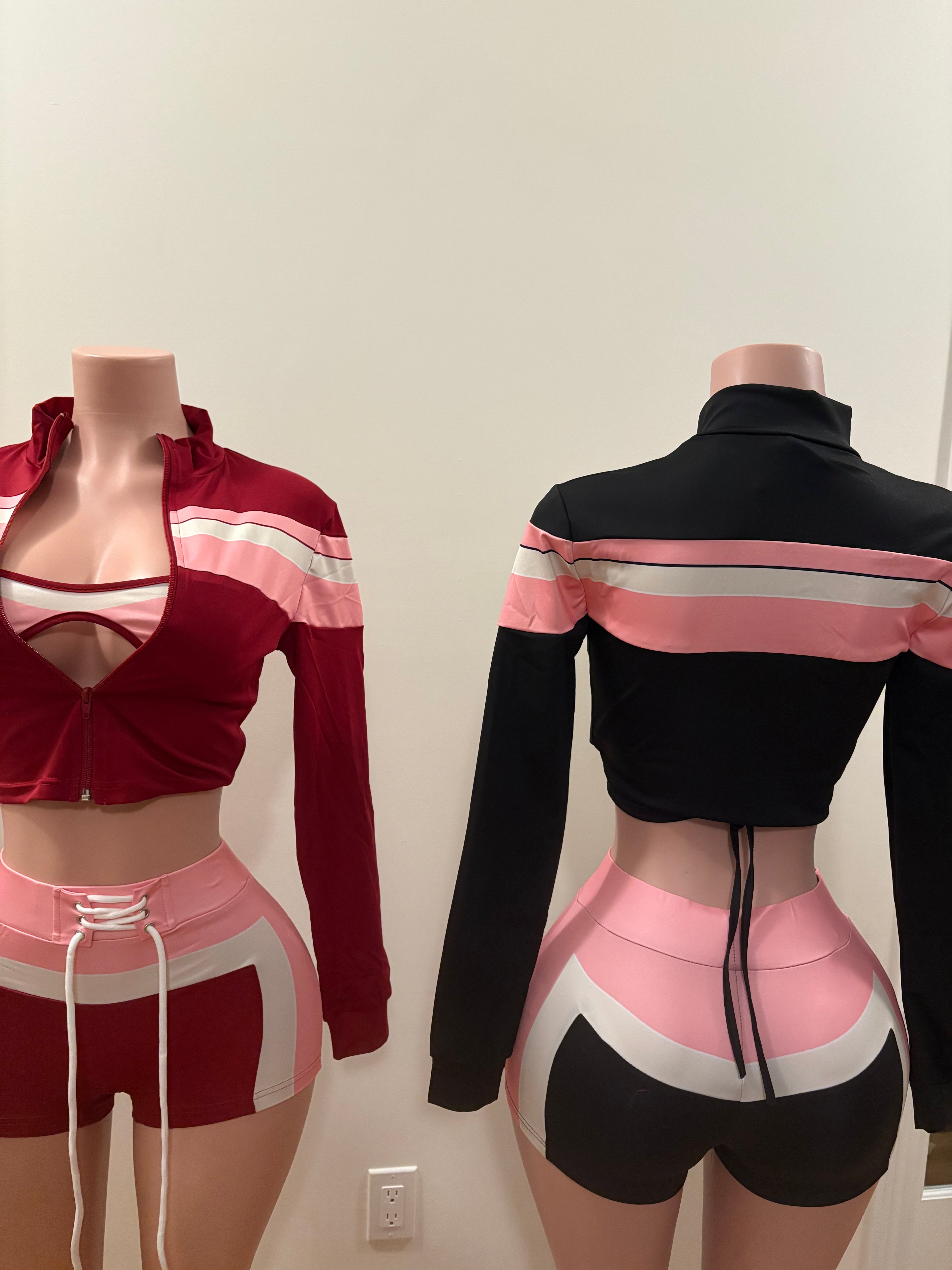 Colour Block Zip-Up Two Piece Set ‼️