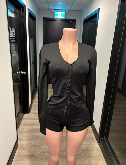 After Hours Sculpted Short Set Black