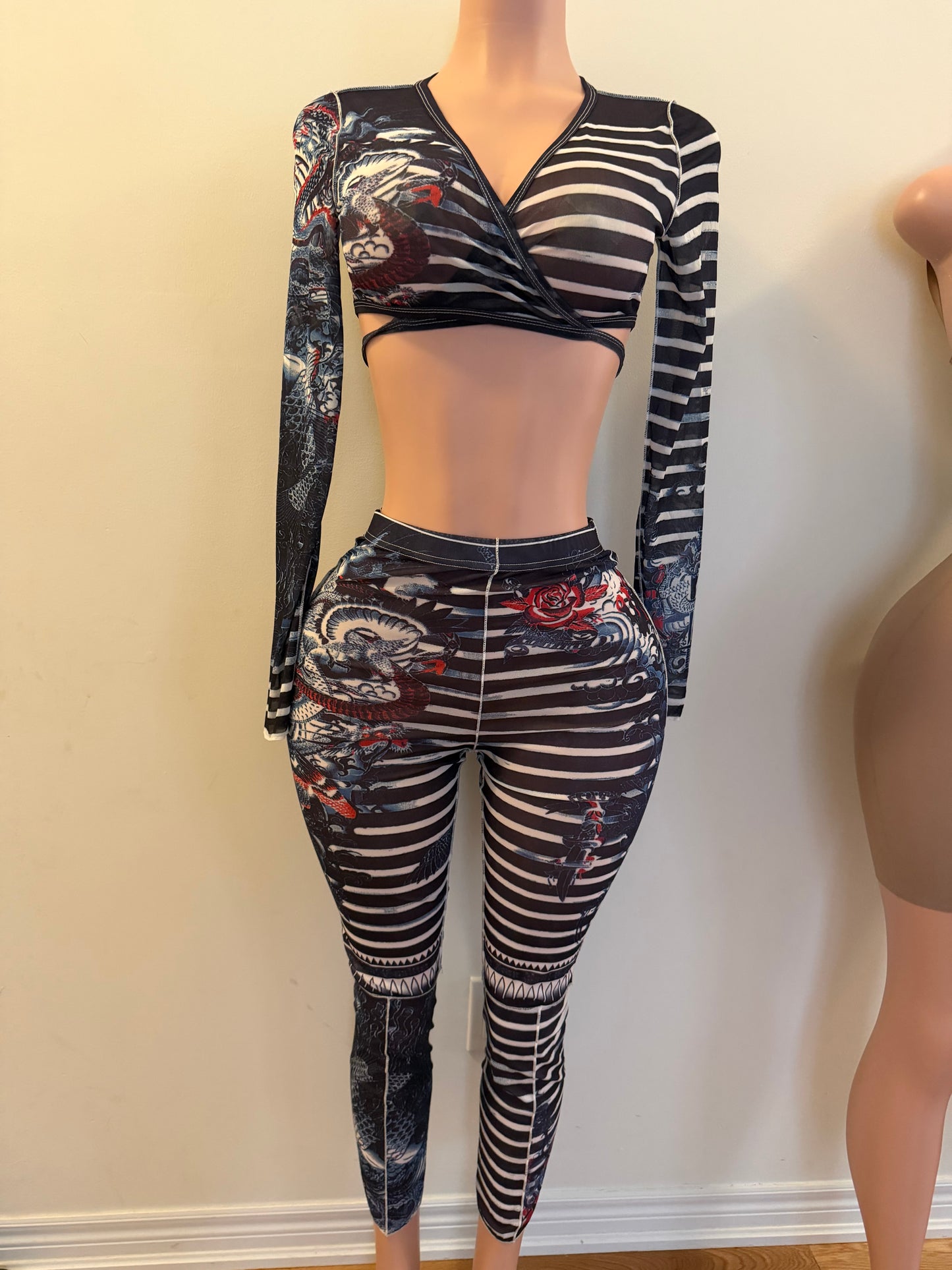 Dragon Stripe Two Piece Set