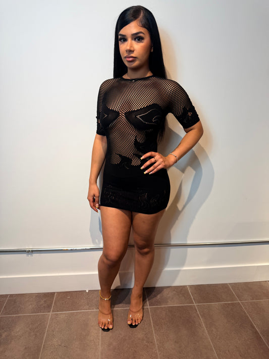 Midnight Mesh Dress