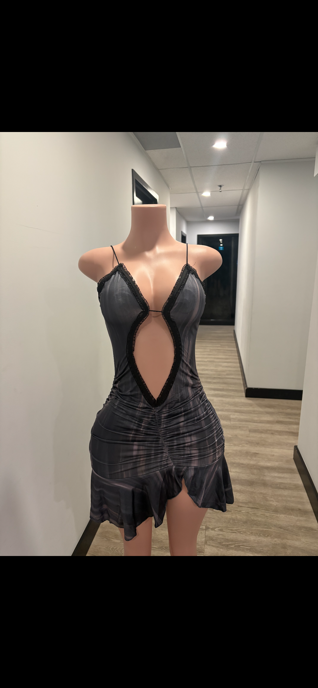 Tie-Dye Cutout Mini Dress