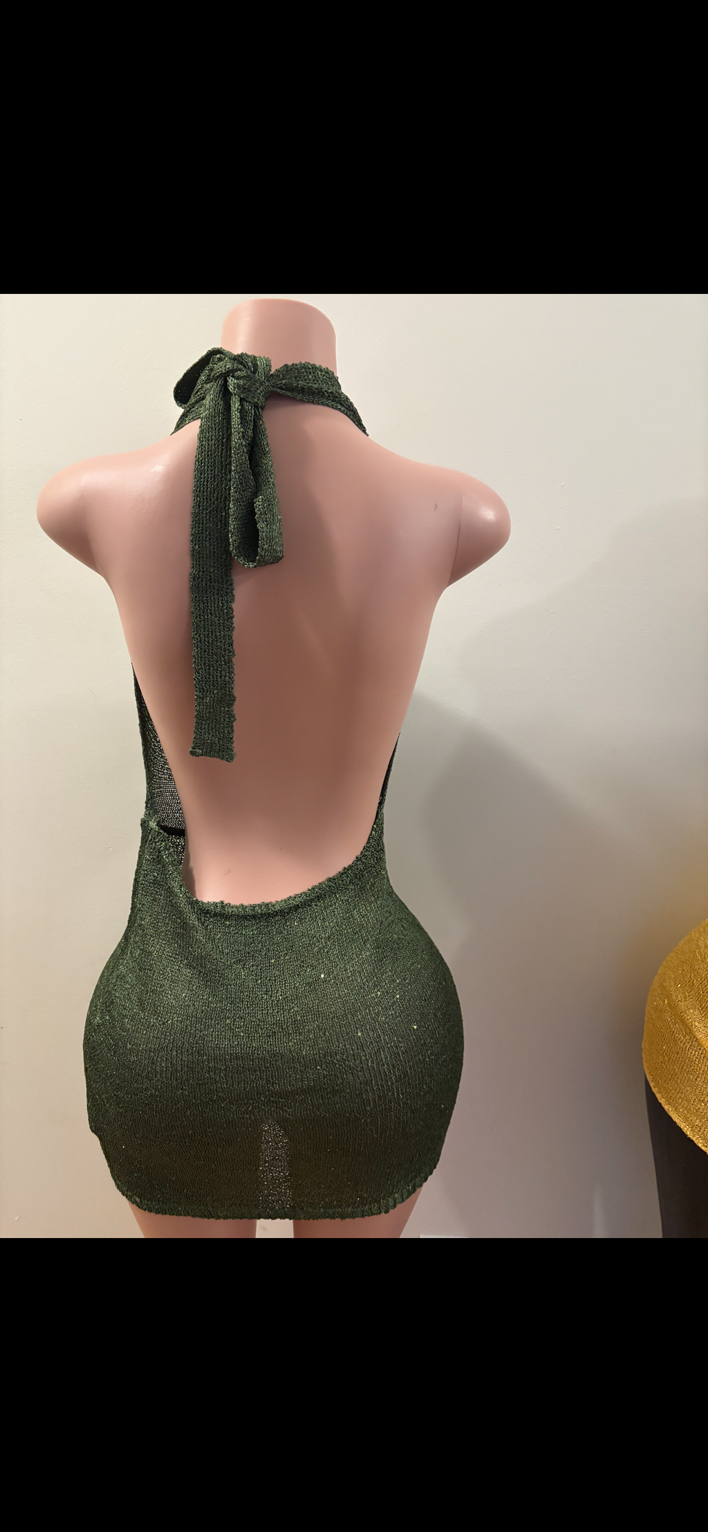 Emerald Nights Halter Dress