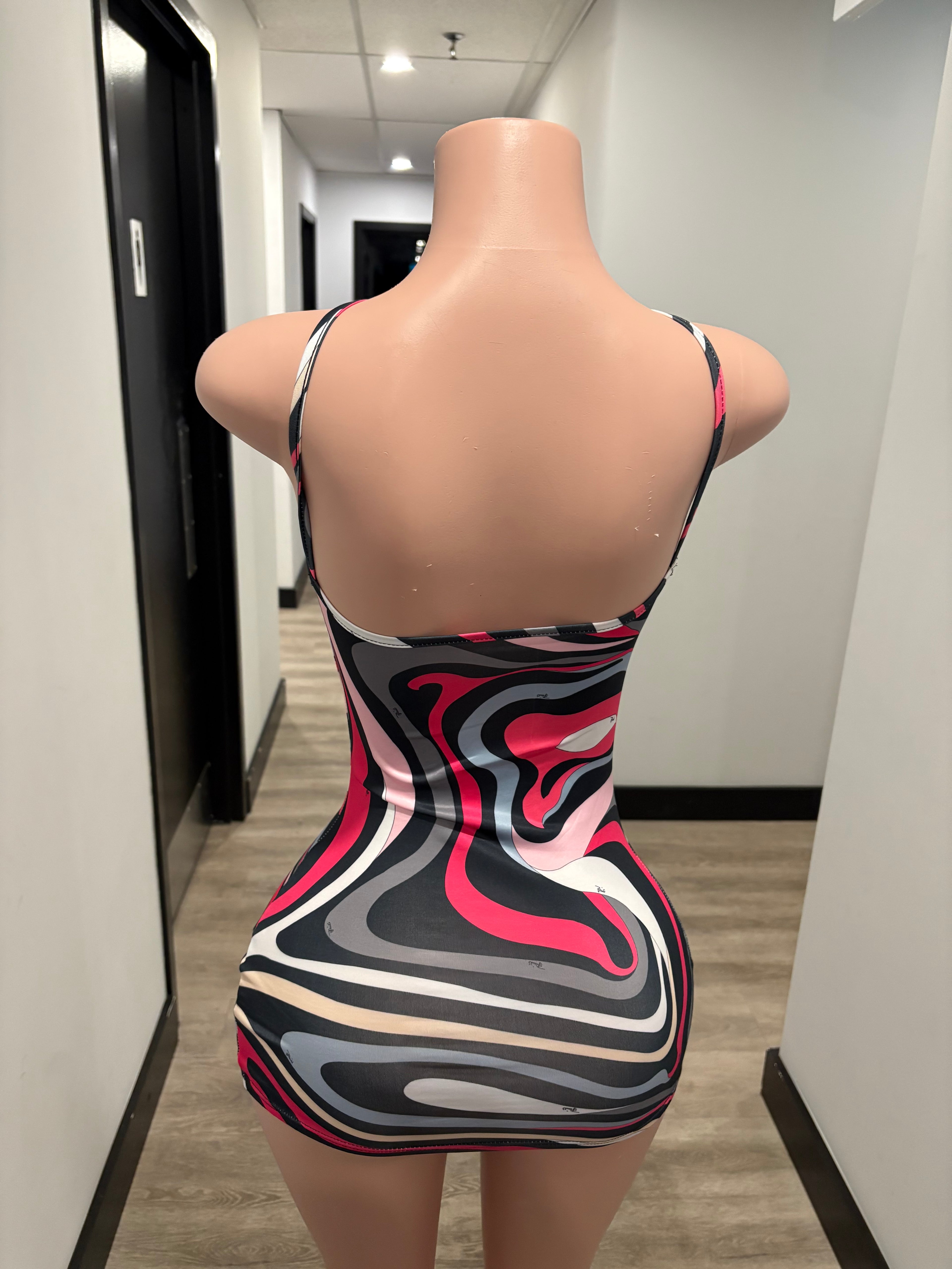 Retro Waves Mini Dress