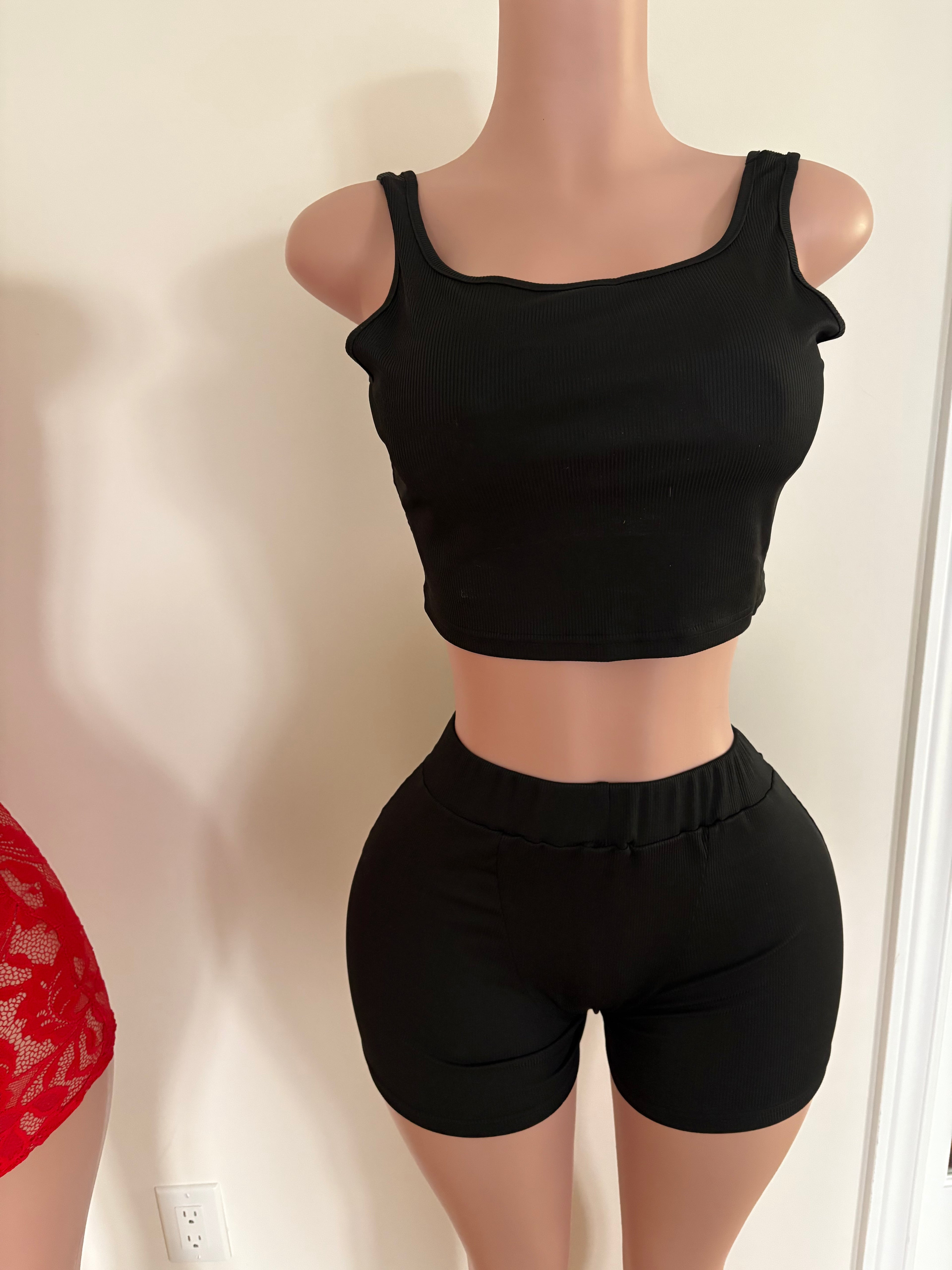 🖤 Blackout Ribbed Lounge Set