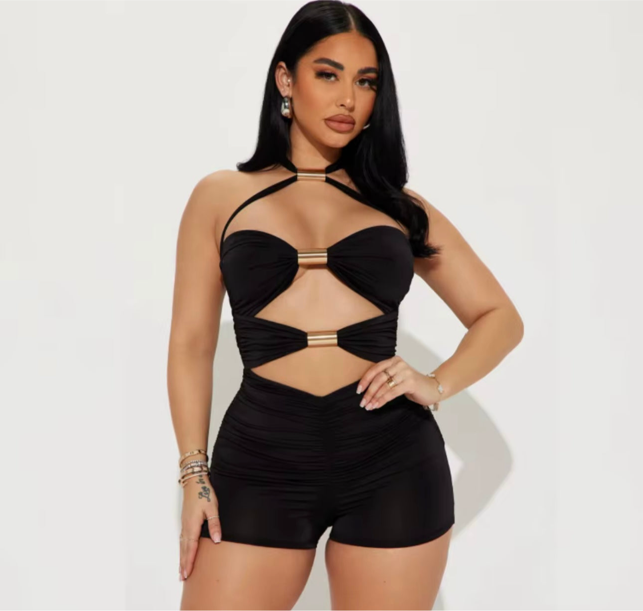 Midnight Cutout Romper