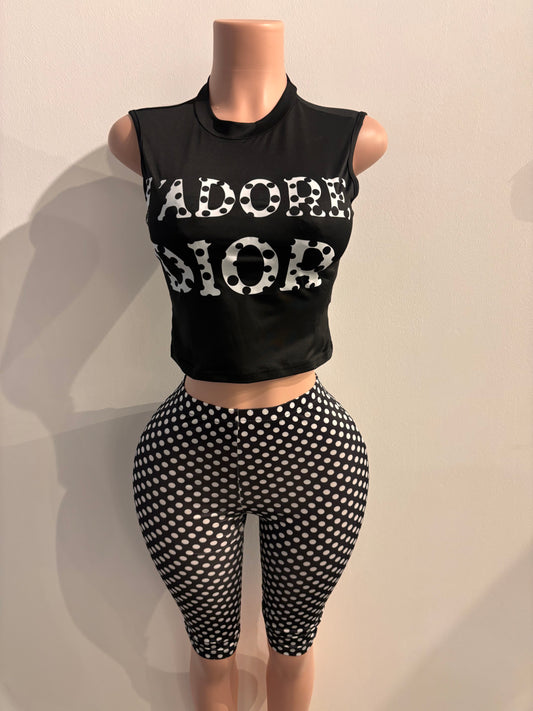 Adore Me Polka Dot Capri Set