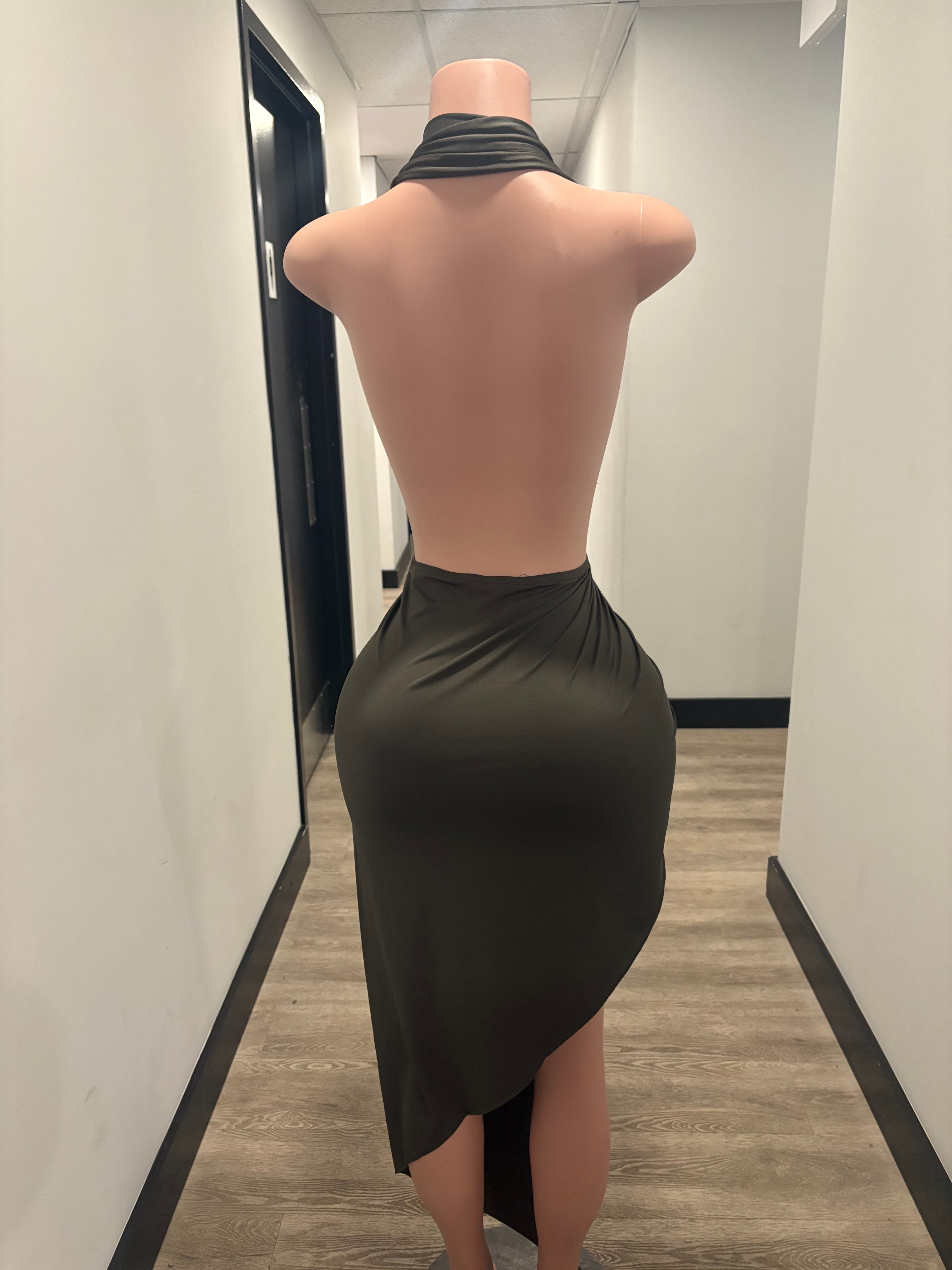 Twist Me Up Maxi Dress – Olive