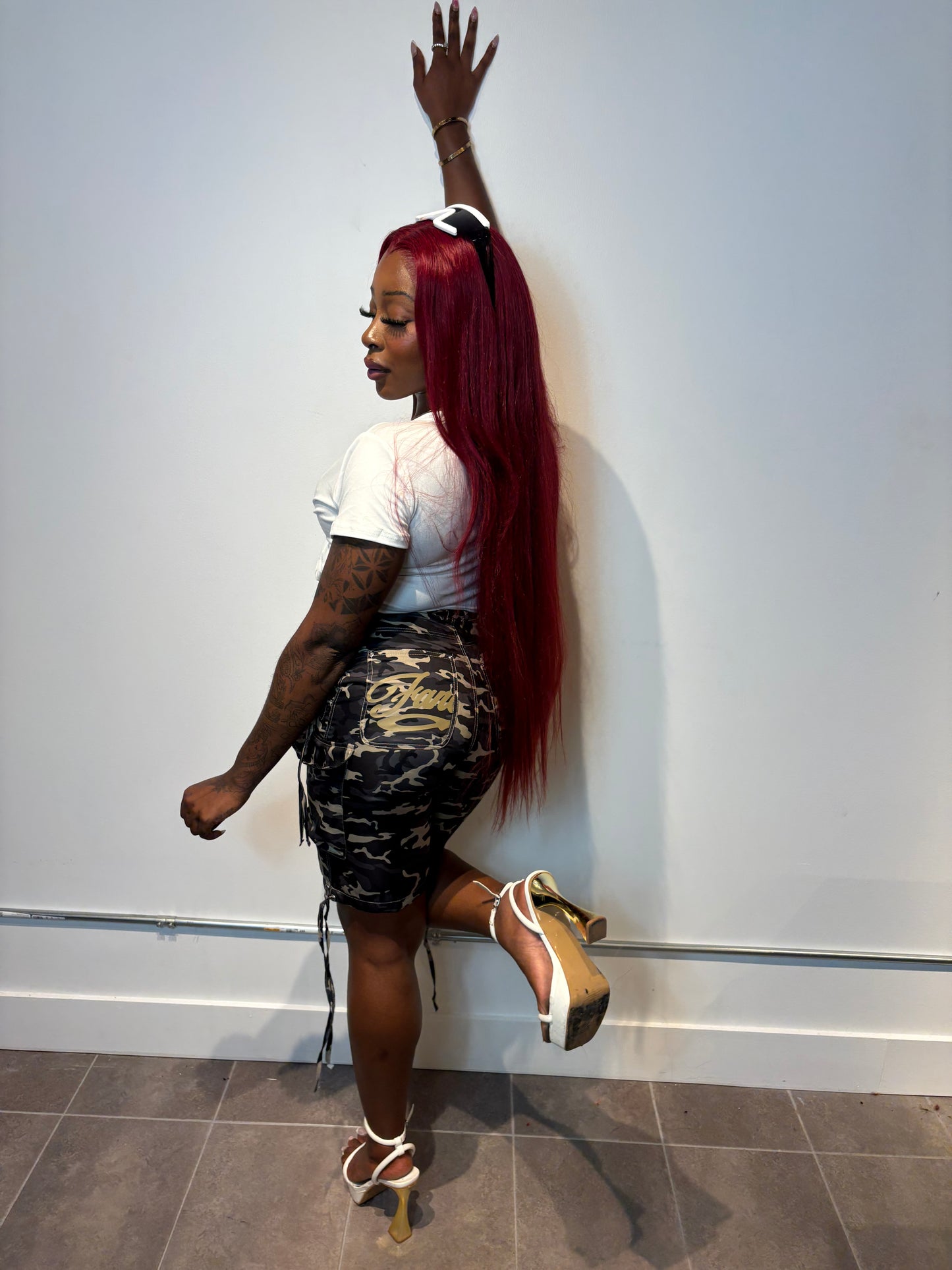 Combat Cutie Camo Shorts Set