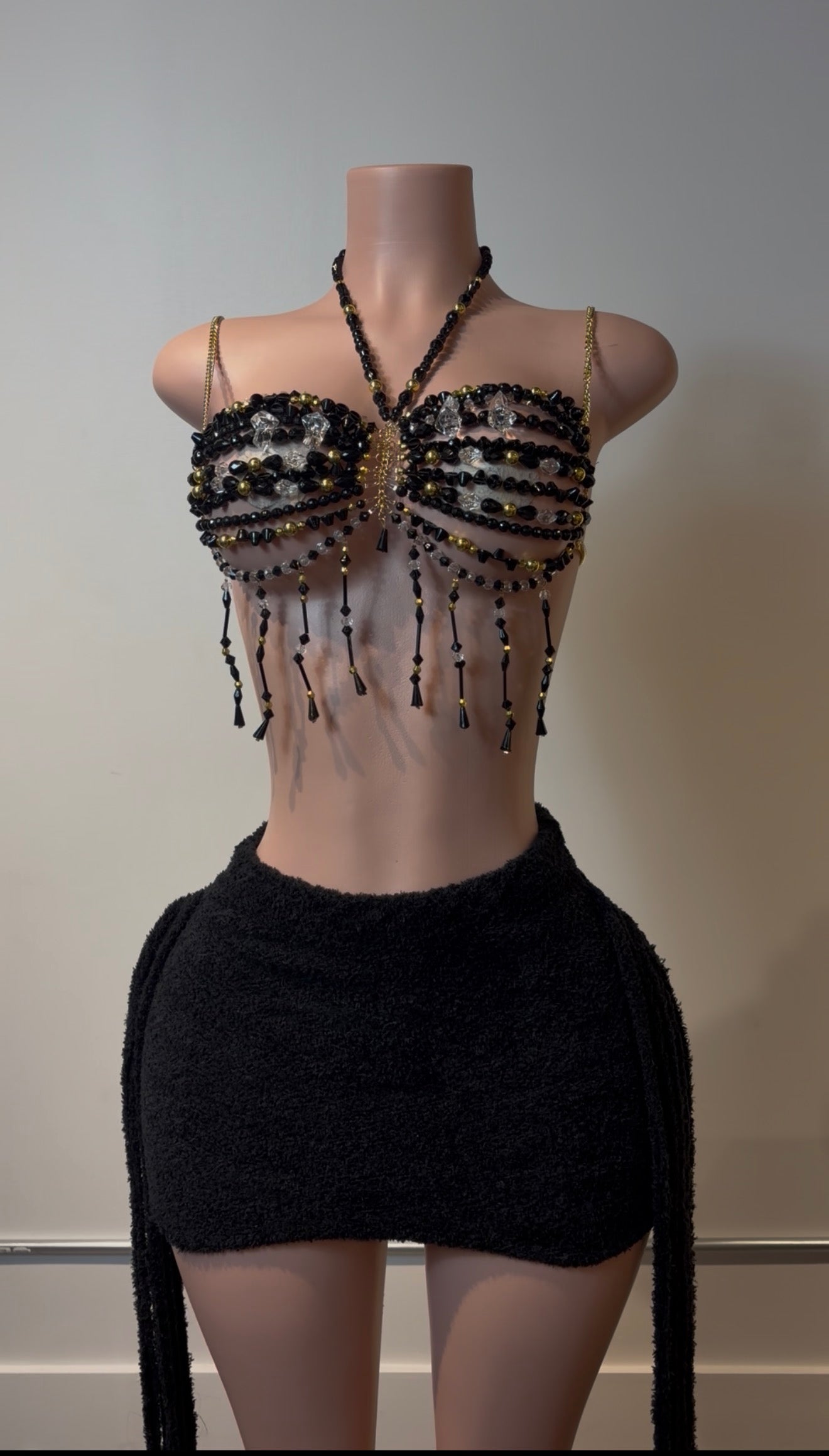 Midnight Jewel Beaded Top