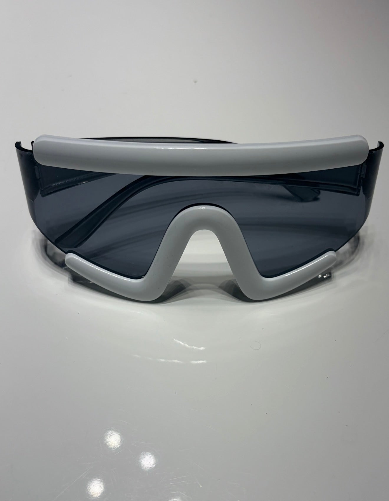 Frosted Edge Shield Sunglasses
