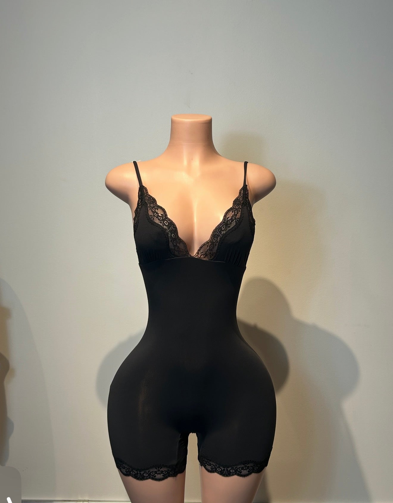 Mocha Muse Sheer Lace Romper Black