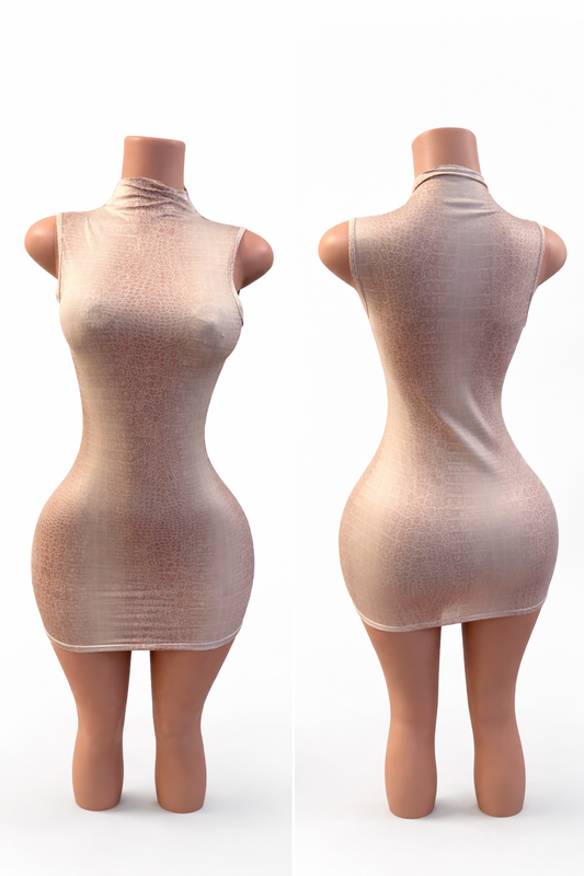 Snake Print Bodycon Dress