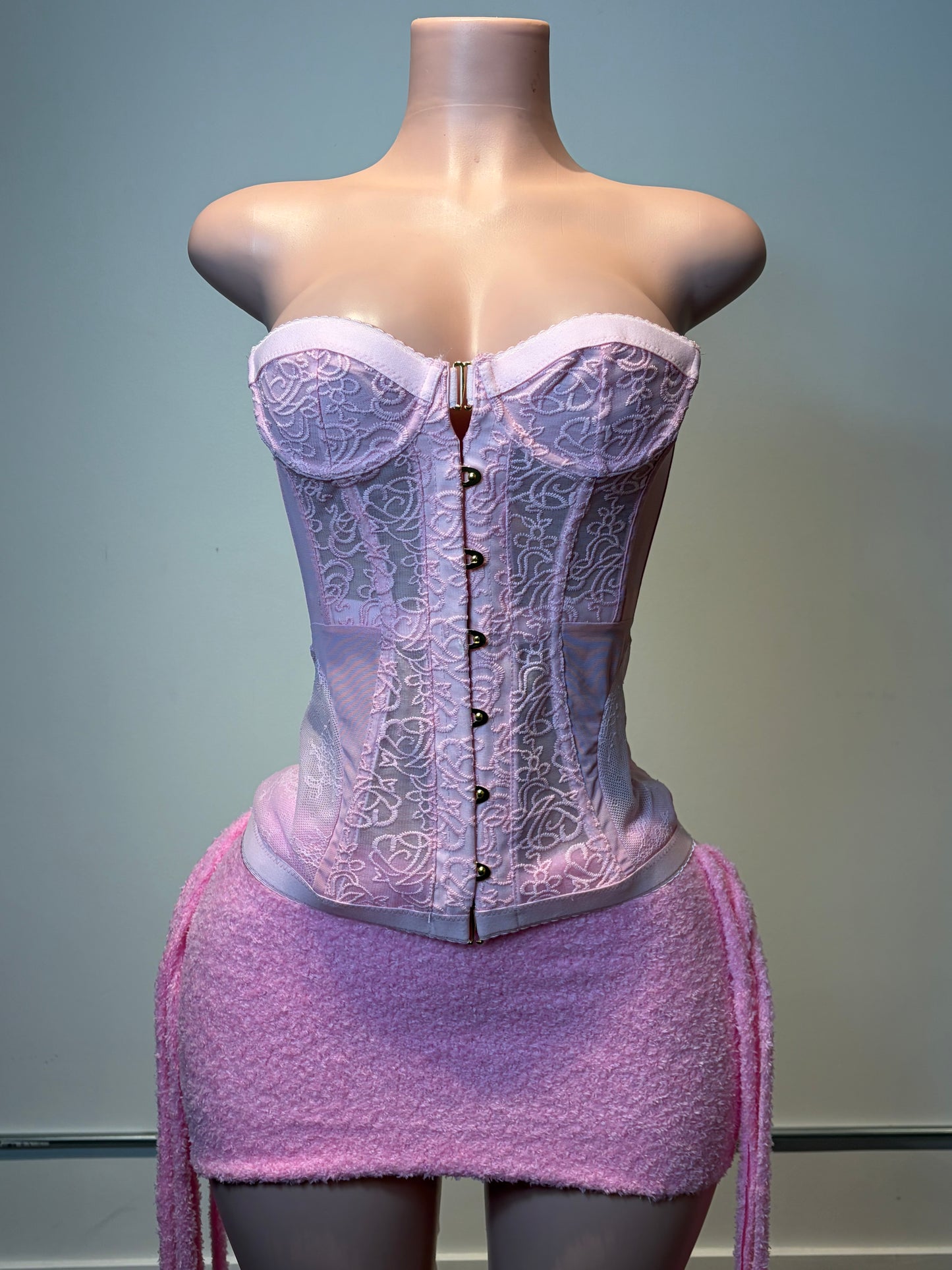 Pretty in Pink Corset Set.