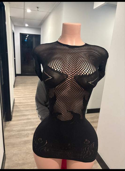 Midnight Mesh Dress
