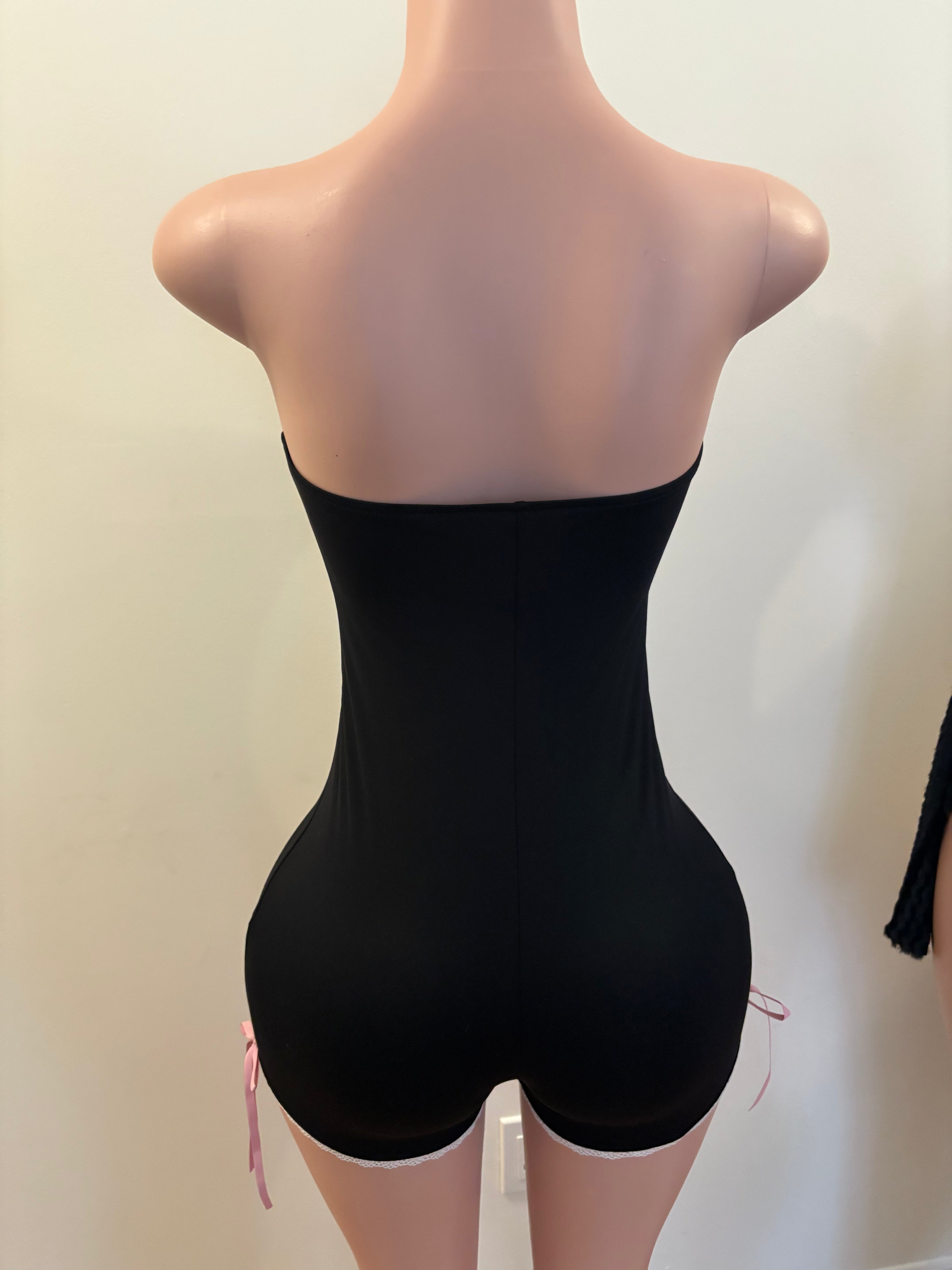 Midnight Bow Romper