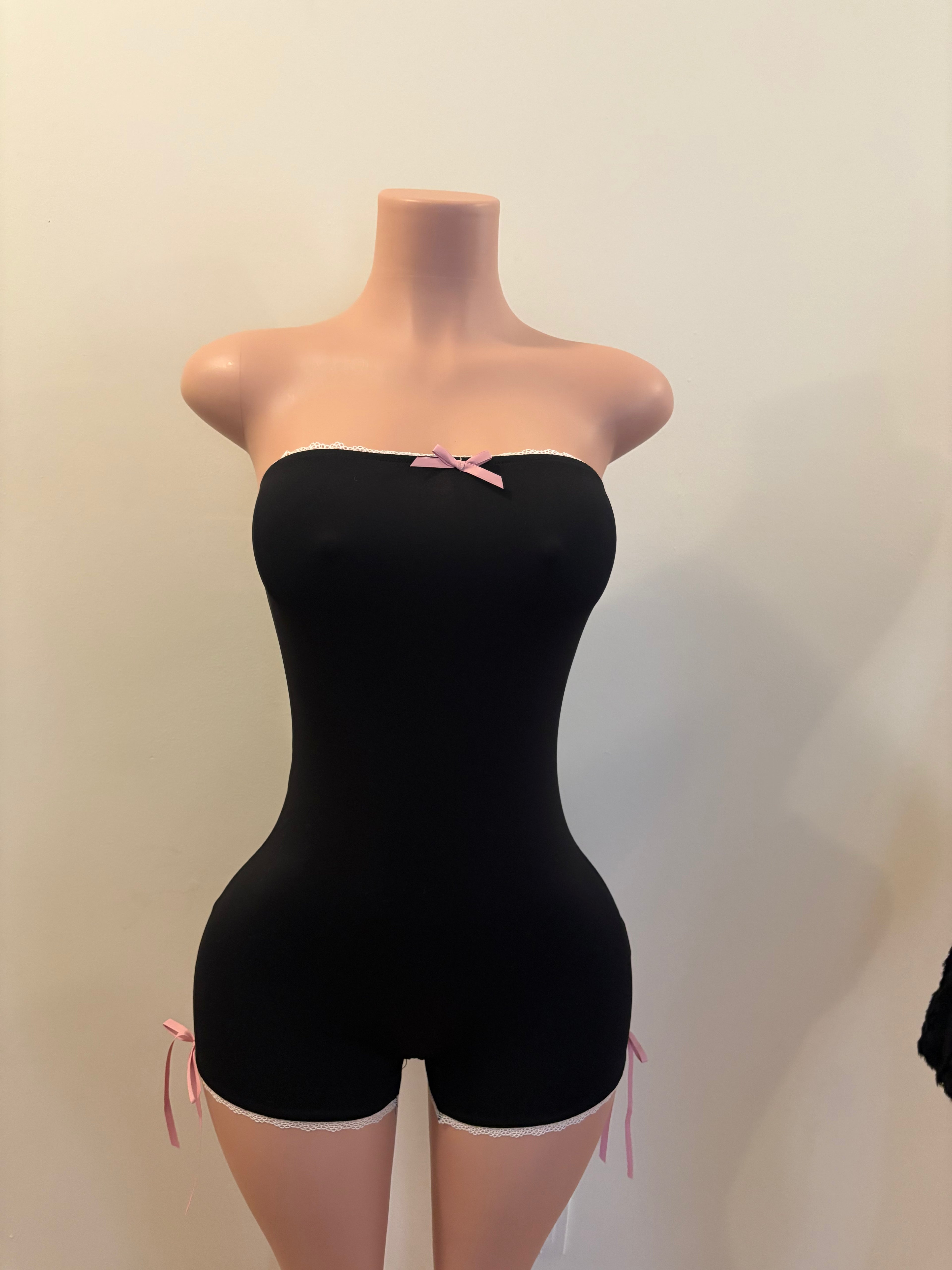 Midnight Bow Romper