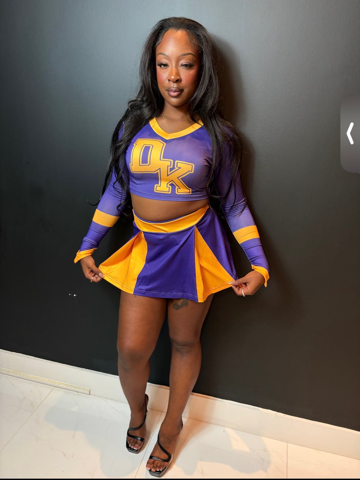 Queen of the Court Cheerleader Costume 💜💛