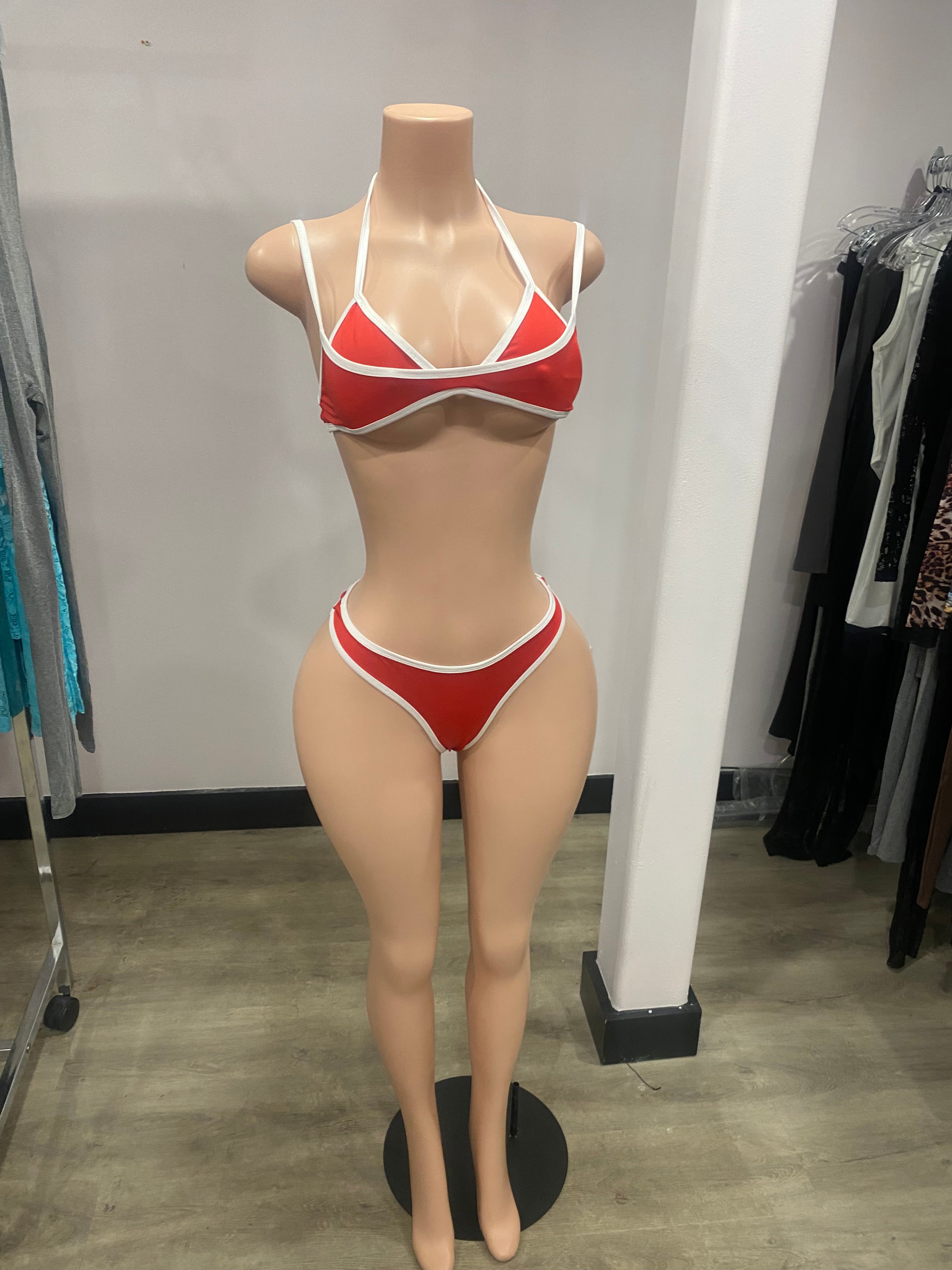 Candy Cane Two-Piece Bikini