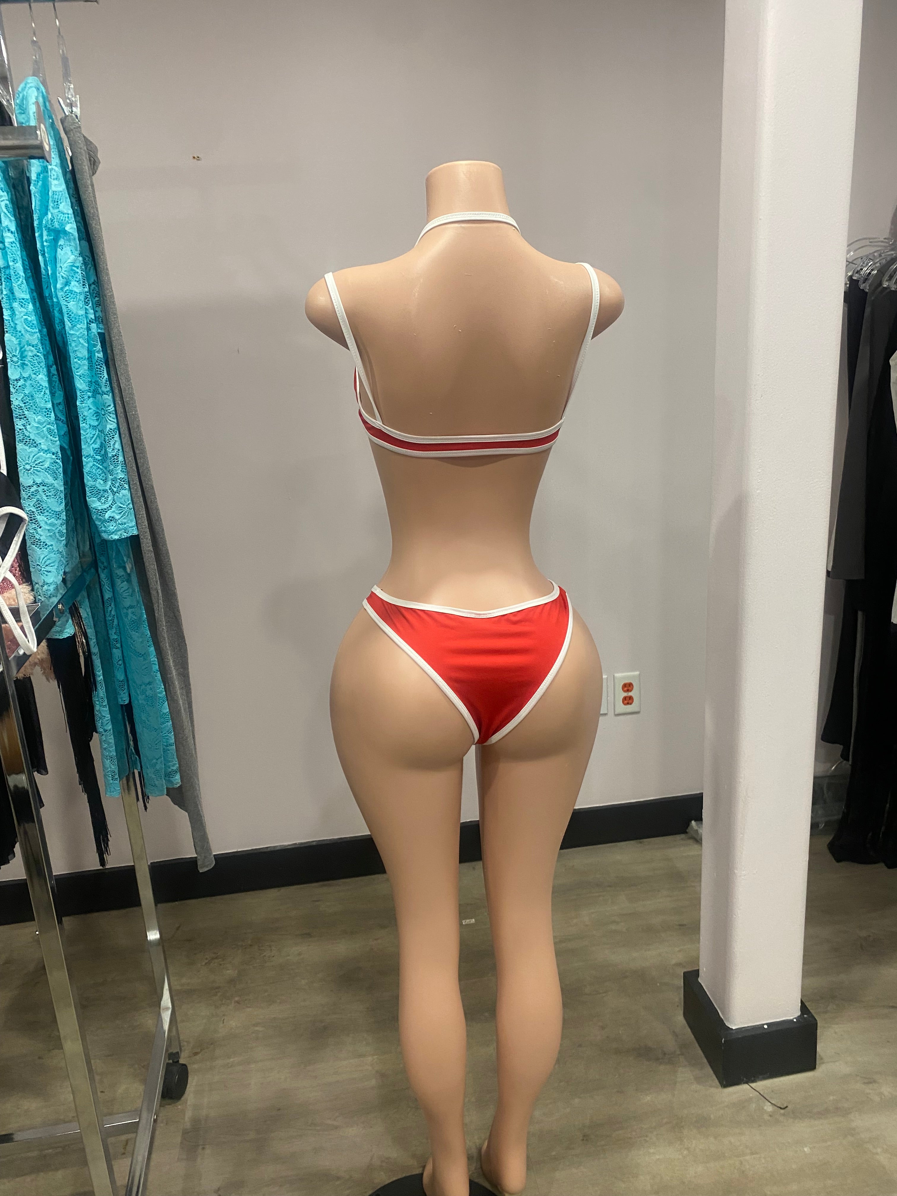 Candy Cane Two-Piece Bikini