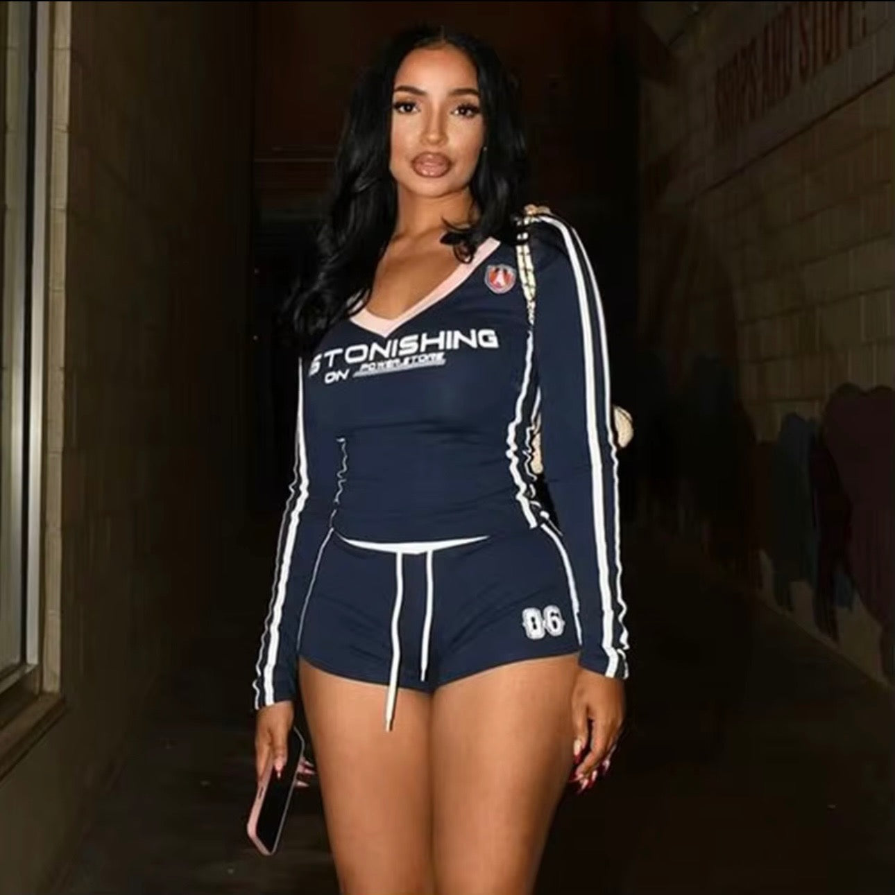 Playmaker Energy | Navy-Pink Sporty Lounge Set