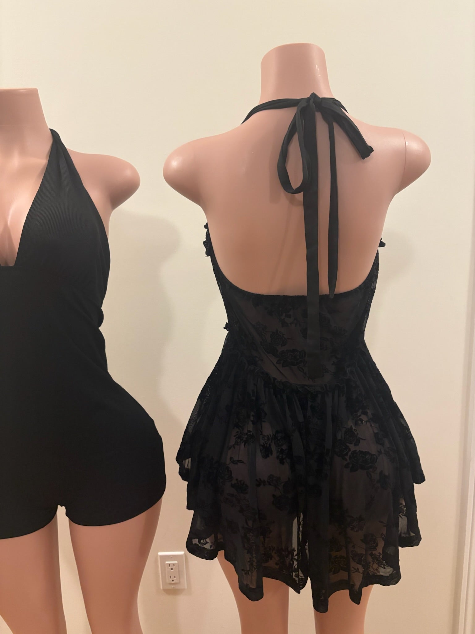 Midnight Mirage Mesh Mini Dress'