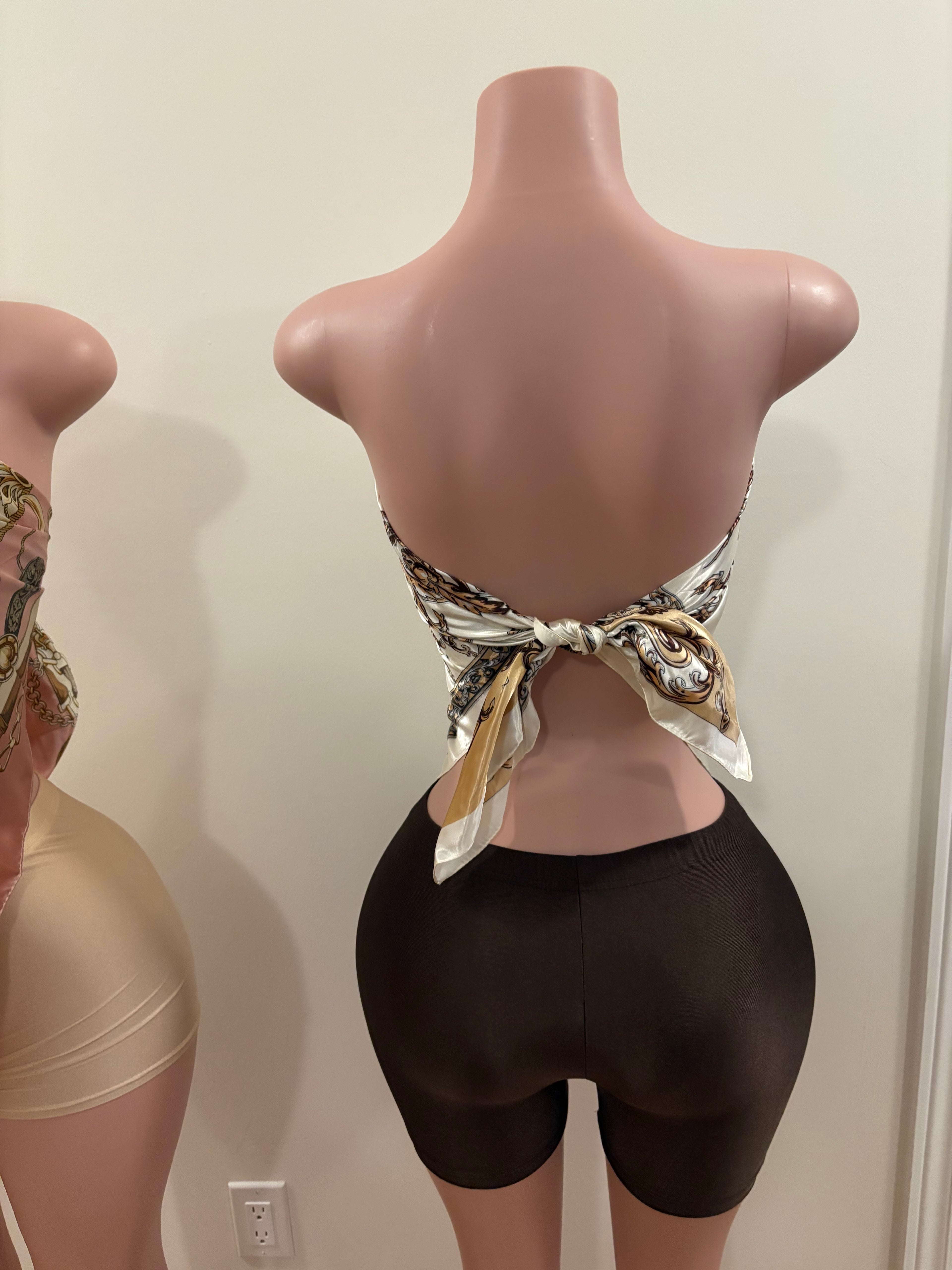 Royal Silk Scarf Top (Bronze Baroque)