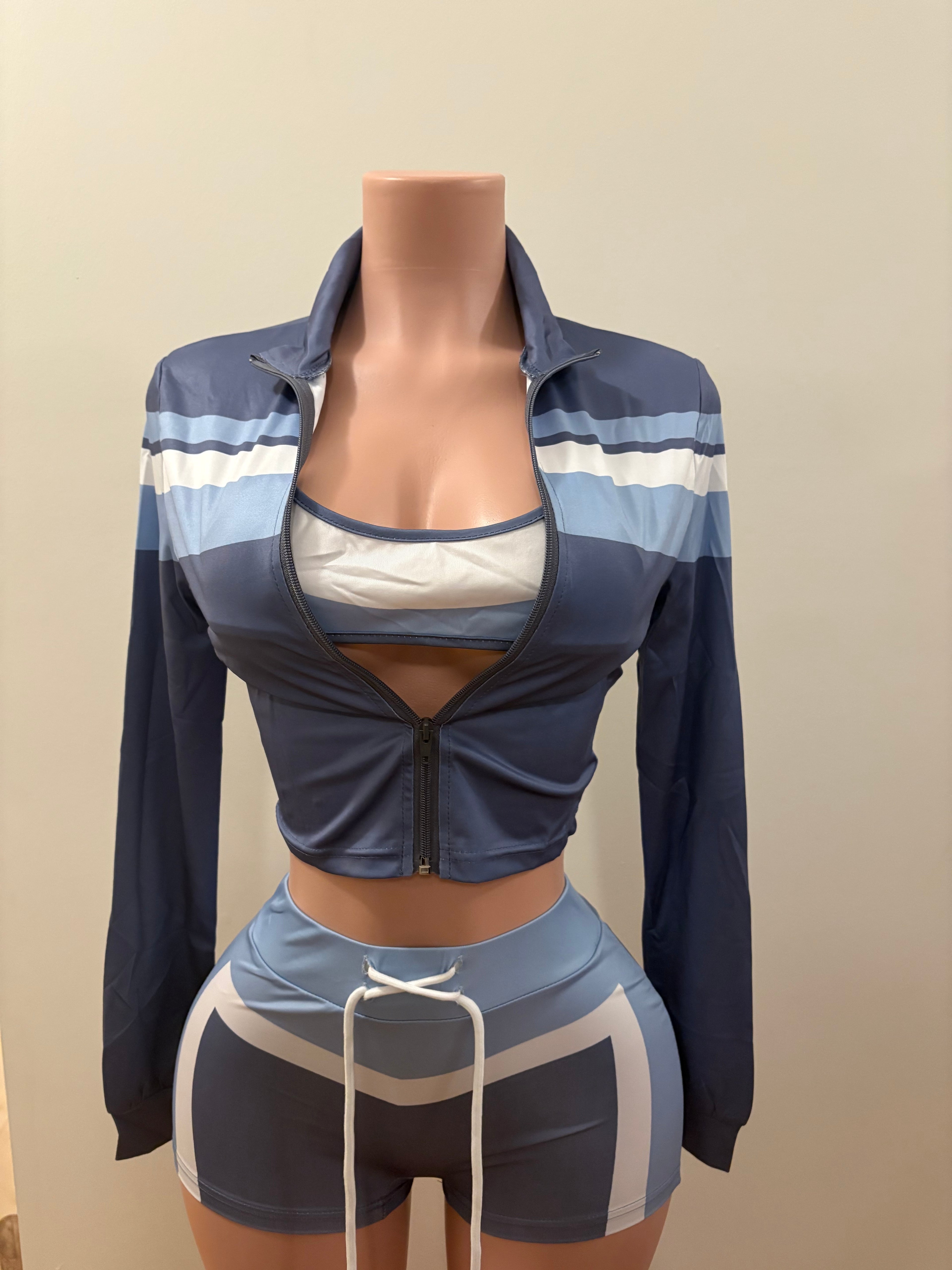 Skyline Sport Bra & Shorts (Three -Piece)