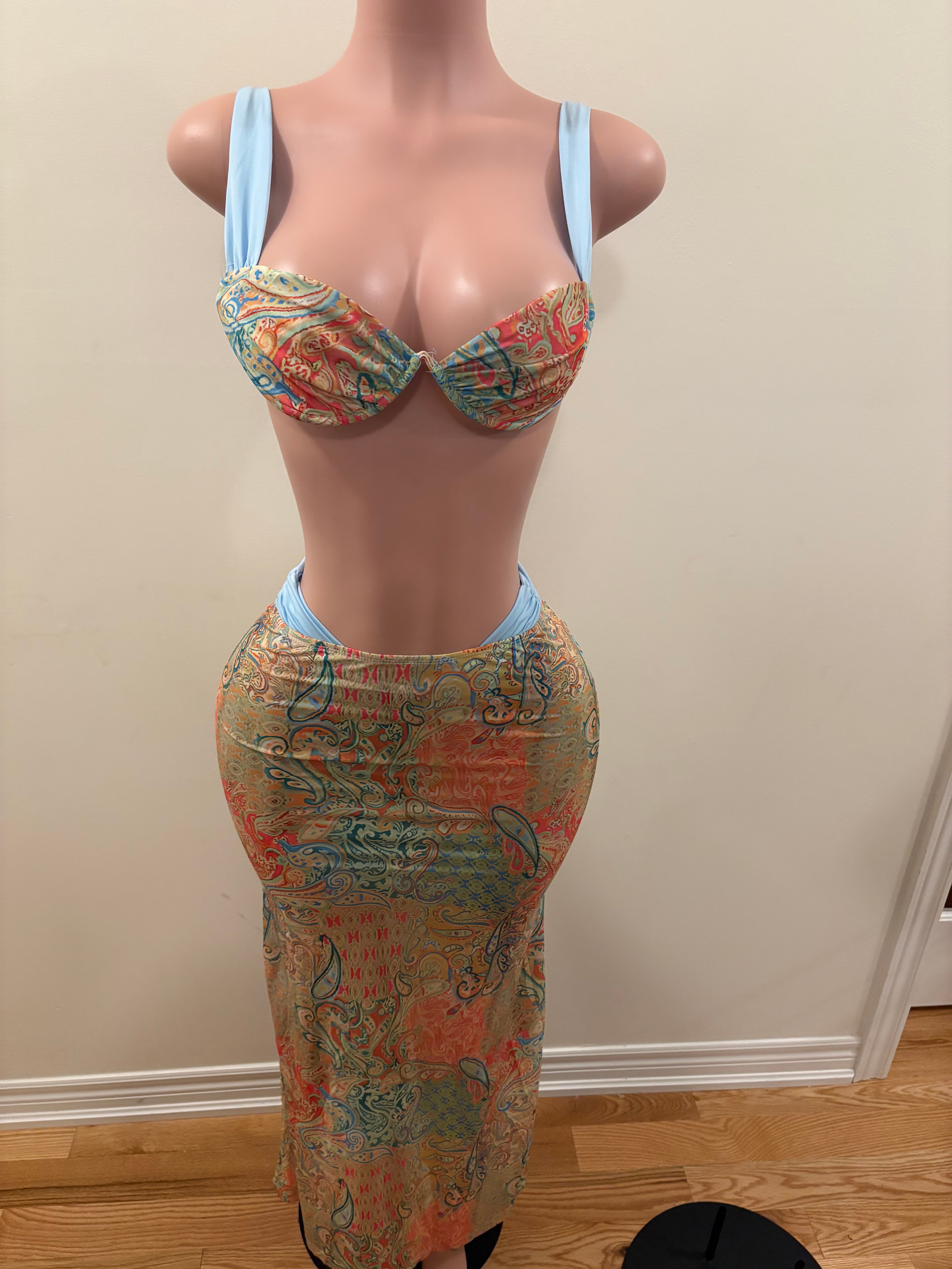 Golden Mirage Skirt Set