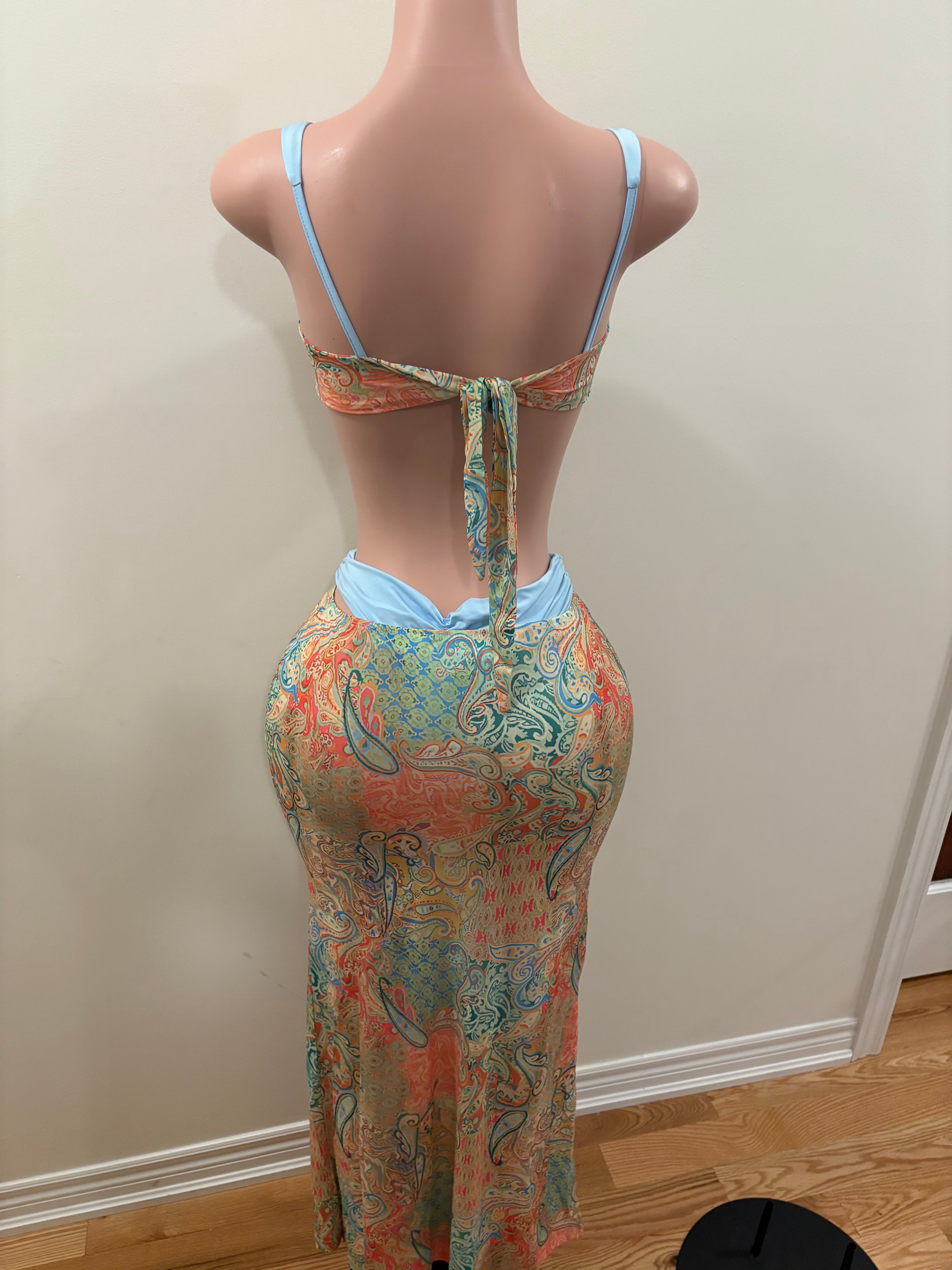 Golden Mirage Skirt Set